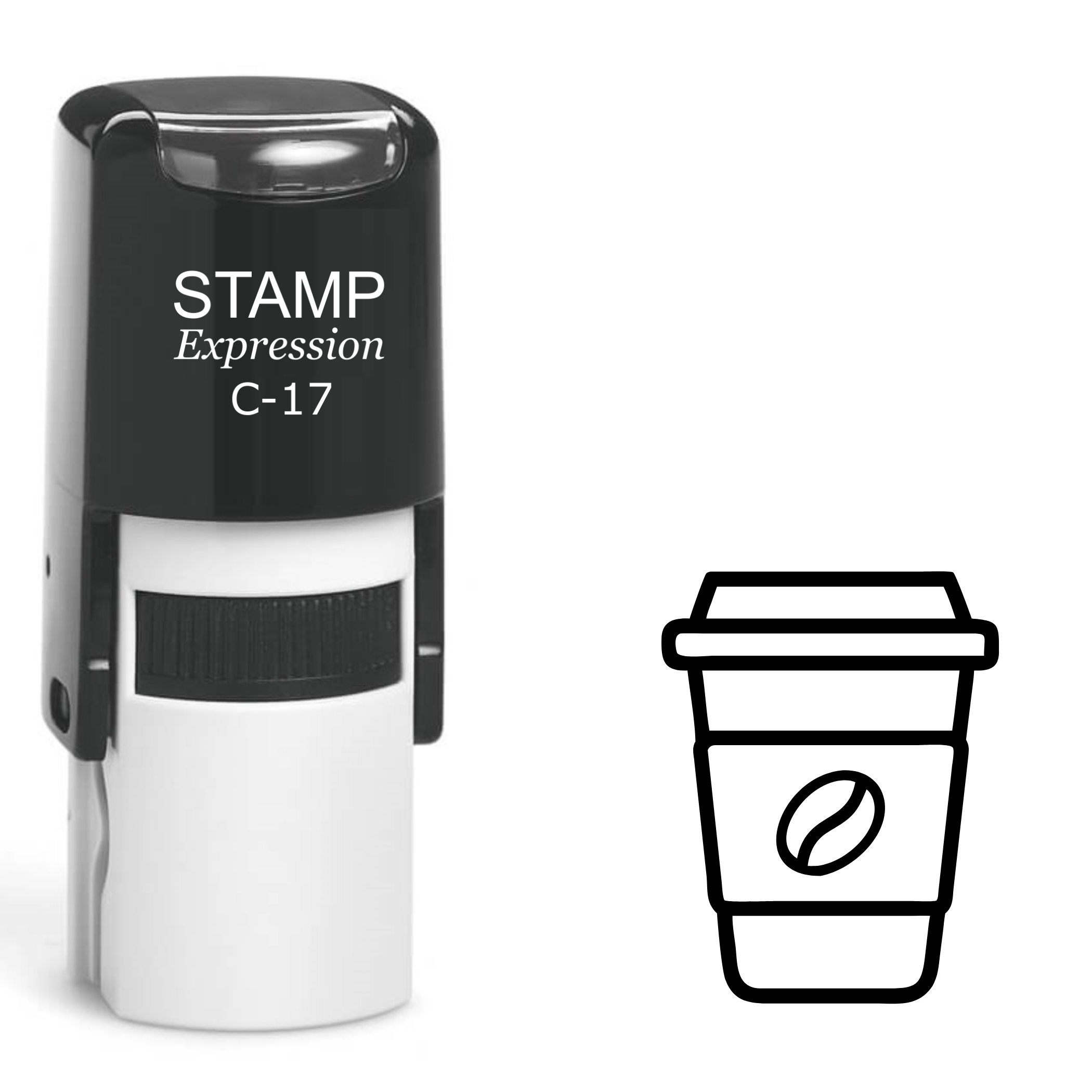 To-go coffee cup outline Self Inking Rubber Stamp (SH-63918)