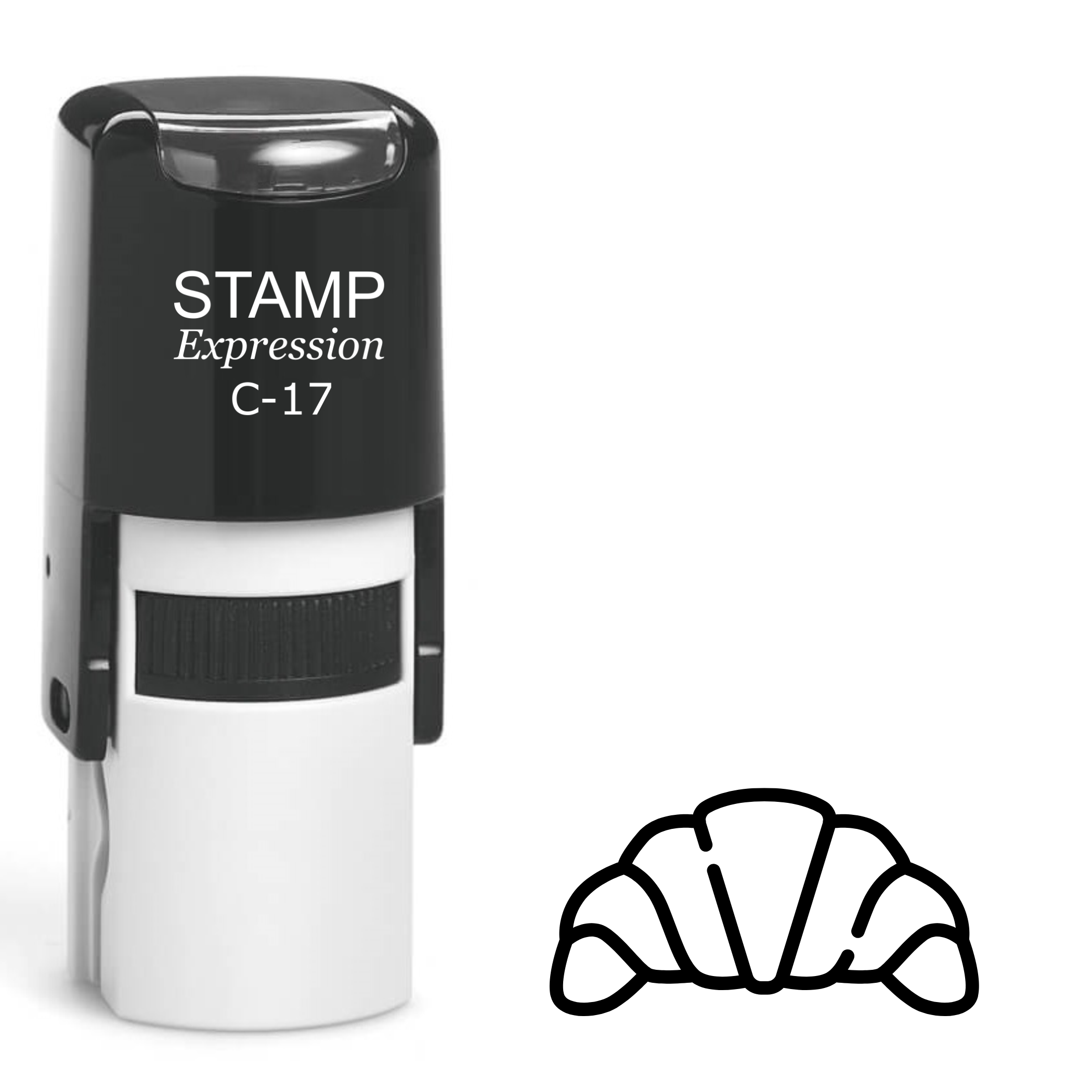 Simple croissant Self Inking Rubber Stamp (SH-63924)