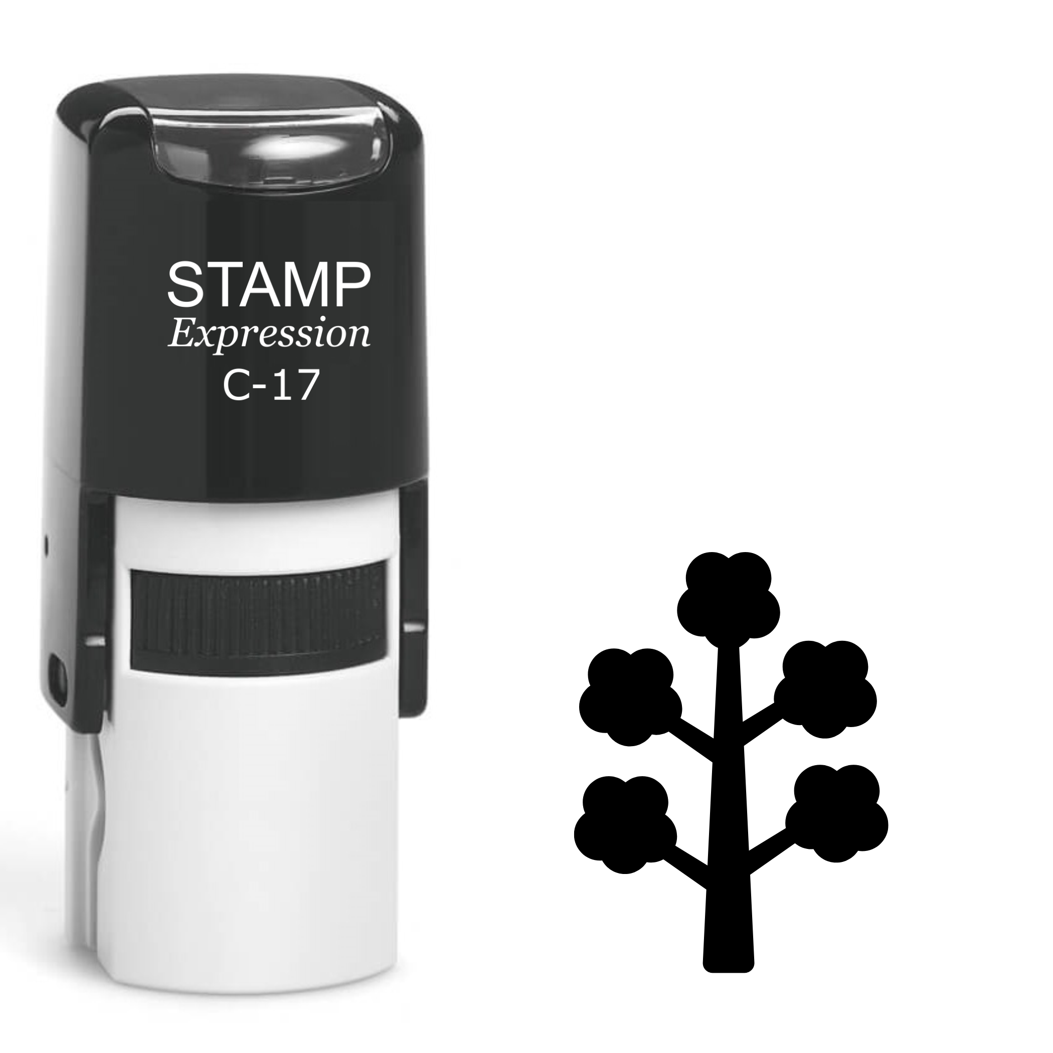 Cute tree silhouette Self Inking Rubber Stamp (SH-63930)
