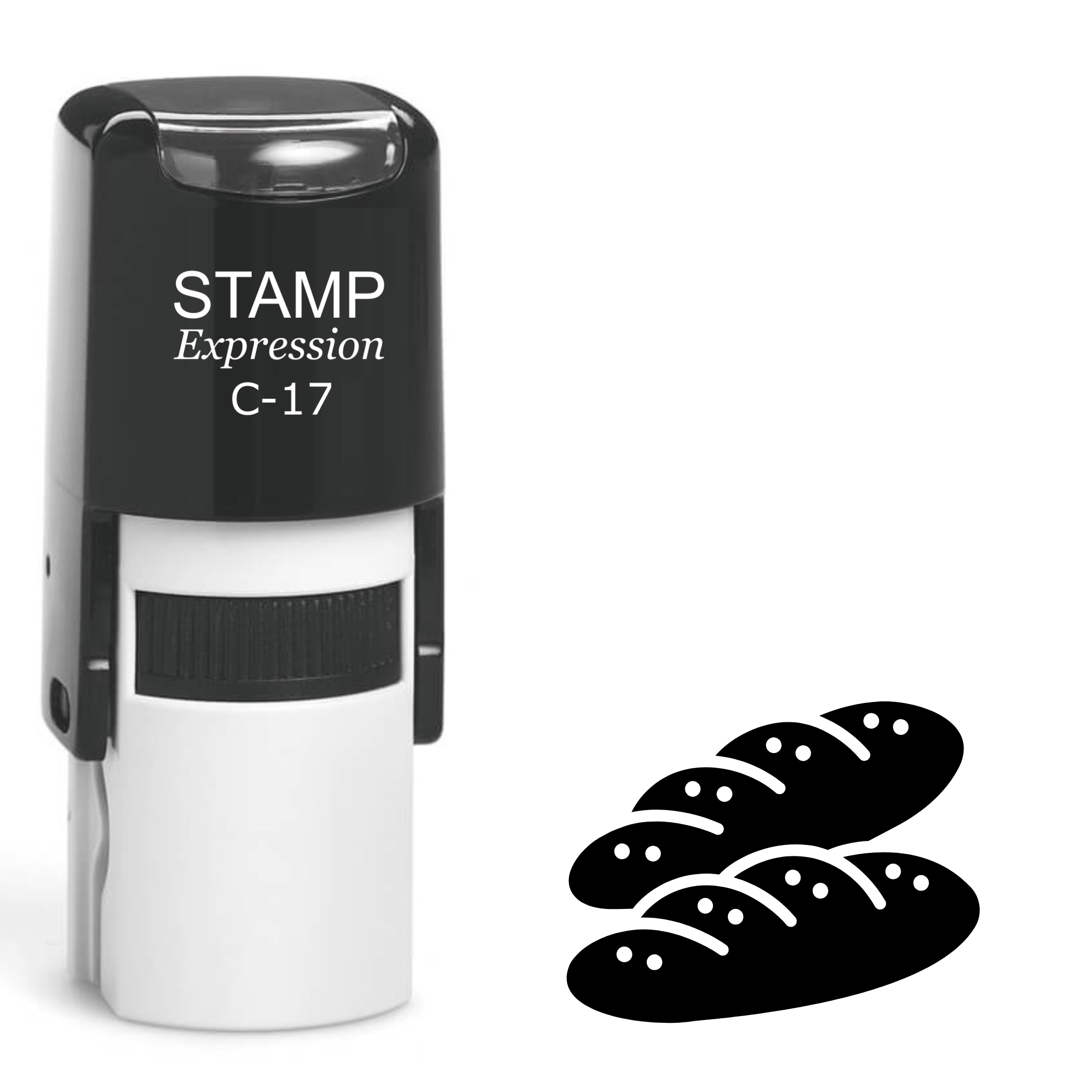 Two baguettes bread Self Inking Rubber Stamp (SH-63934)