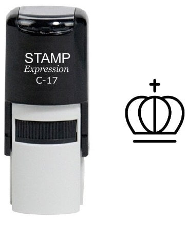 King's Crown Outline Self Inking Rubber Stamp (SH-6394)