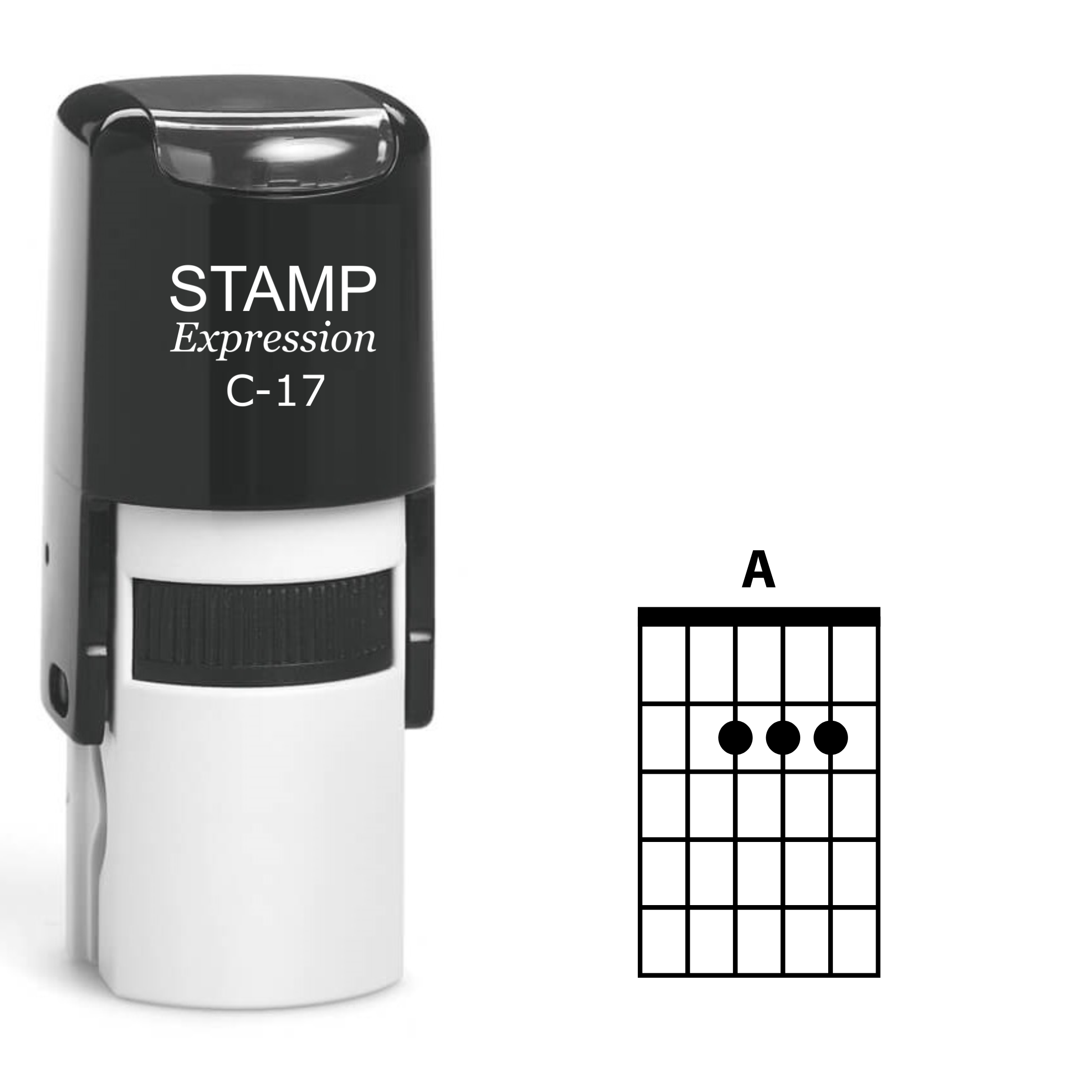 A guitar chord Self Inking Rubber Stamp (SH-63944)