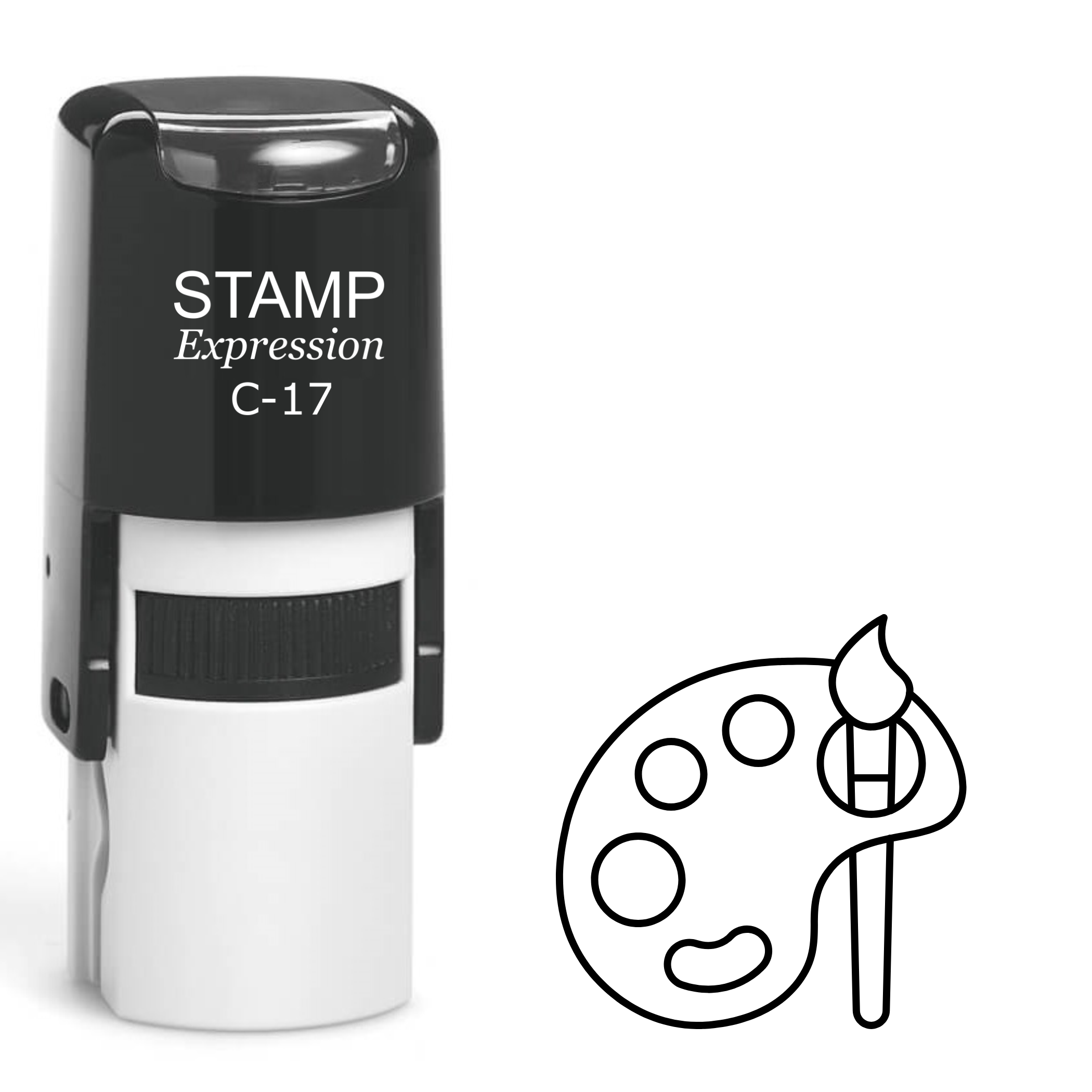 Painter’s palette outline Self Inking Rubber Stamp (SH-63962)