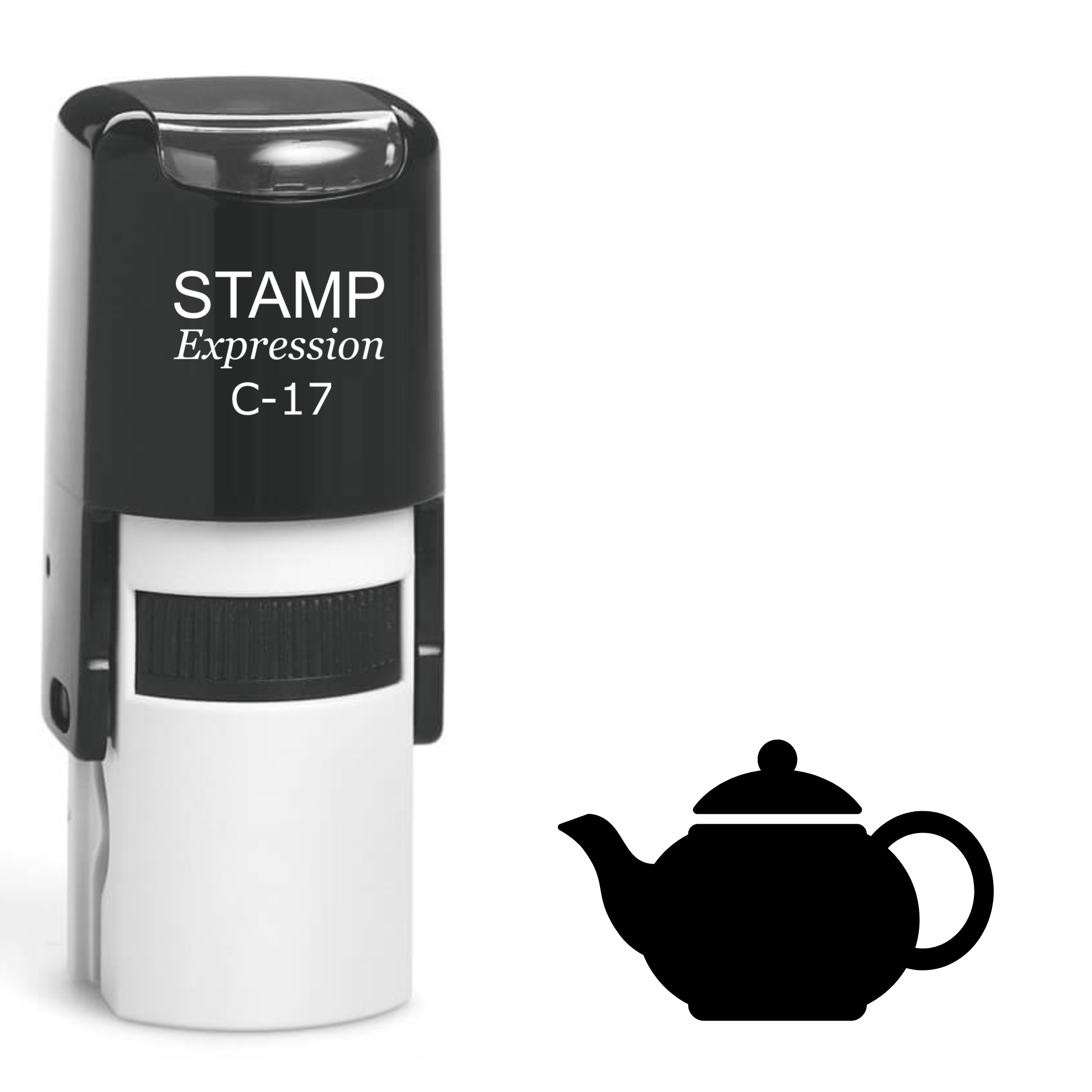 Teapot silhouette Self Inking Rubber Stamp (SH-63969)