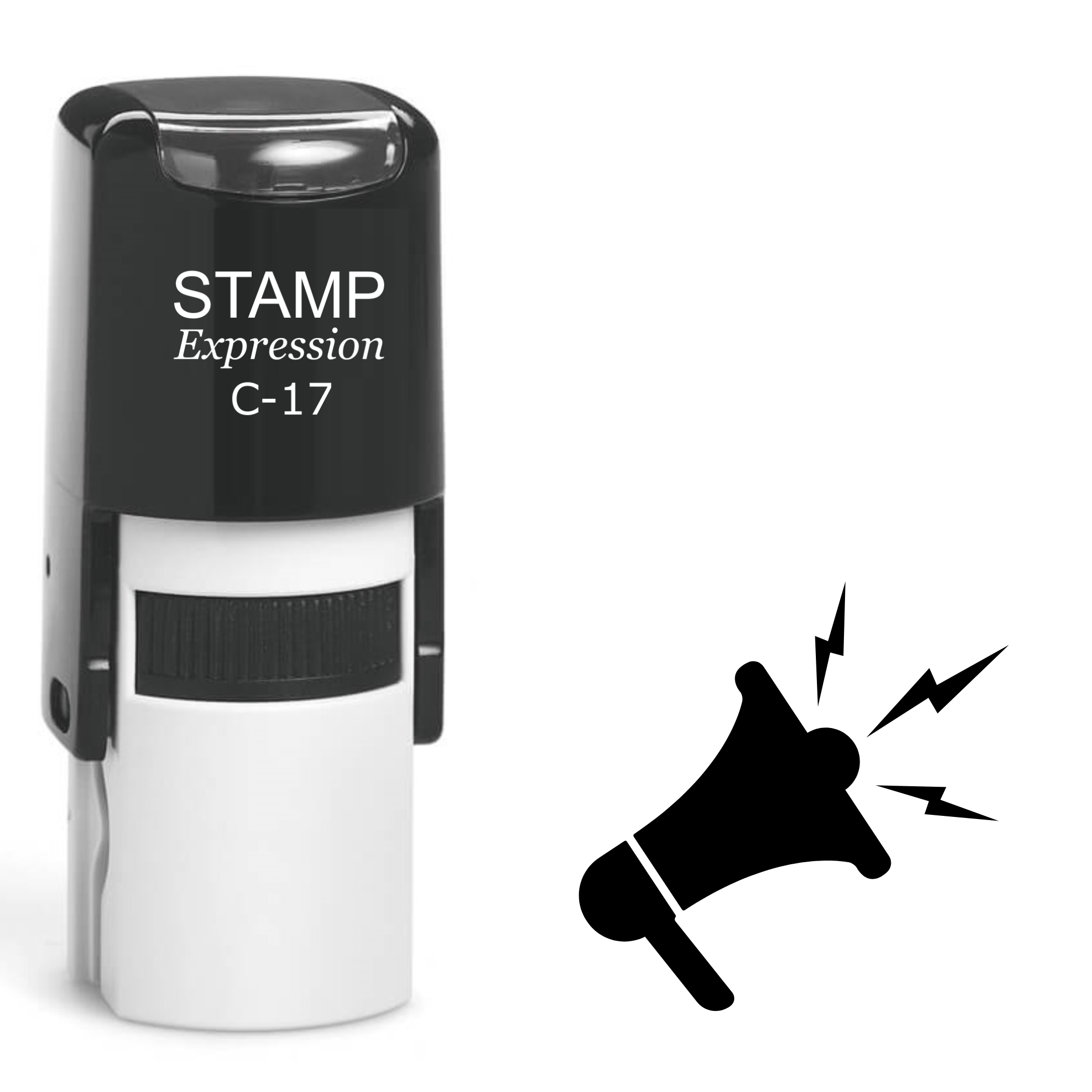 Megaphone silhouette Self Inking Rubber Stamp (SH-63979)
