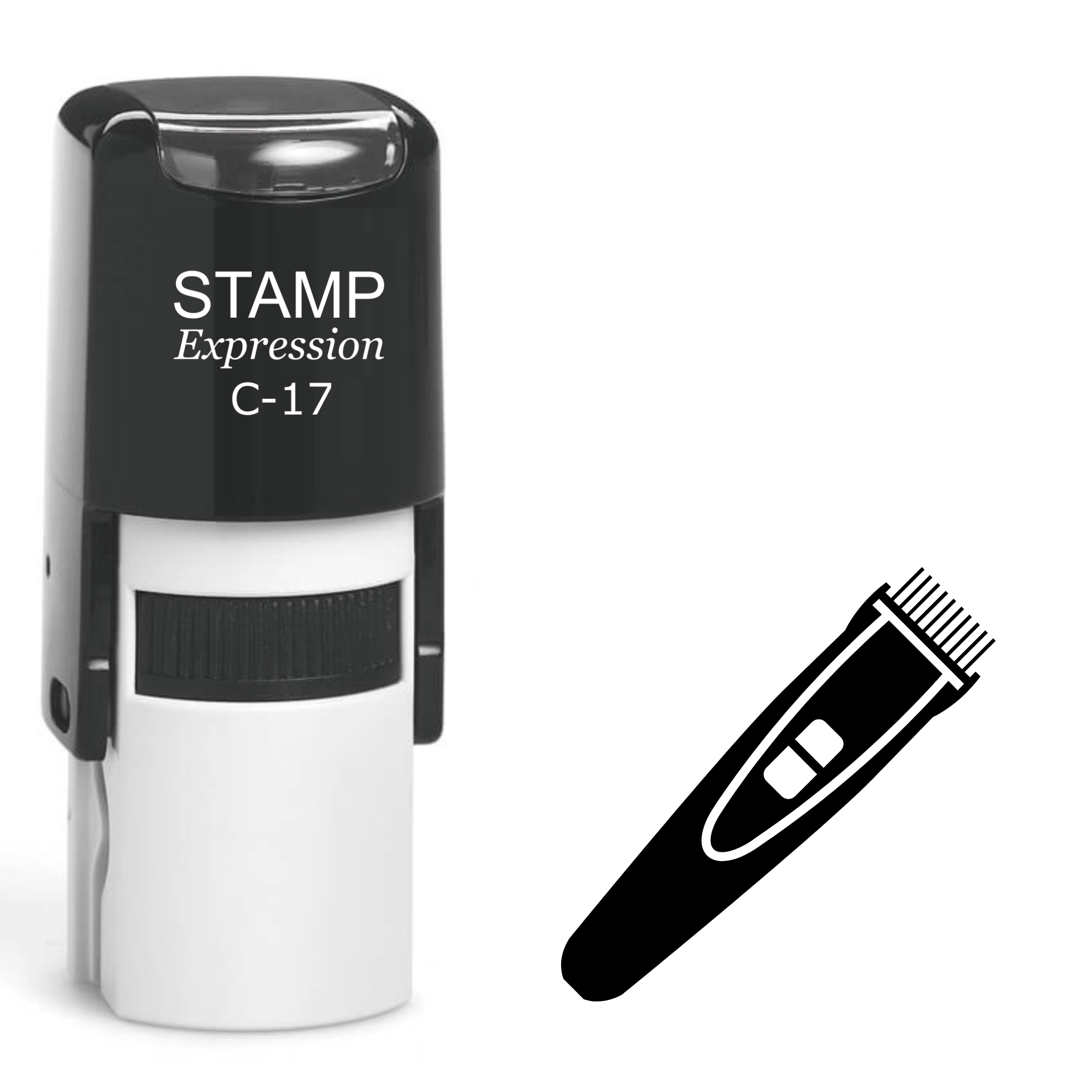 Barber shop electrical clippers Self Inking Rubber Stamp (SH-63995)