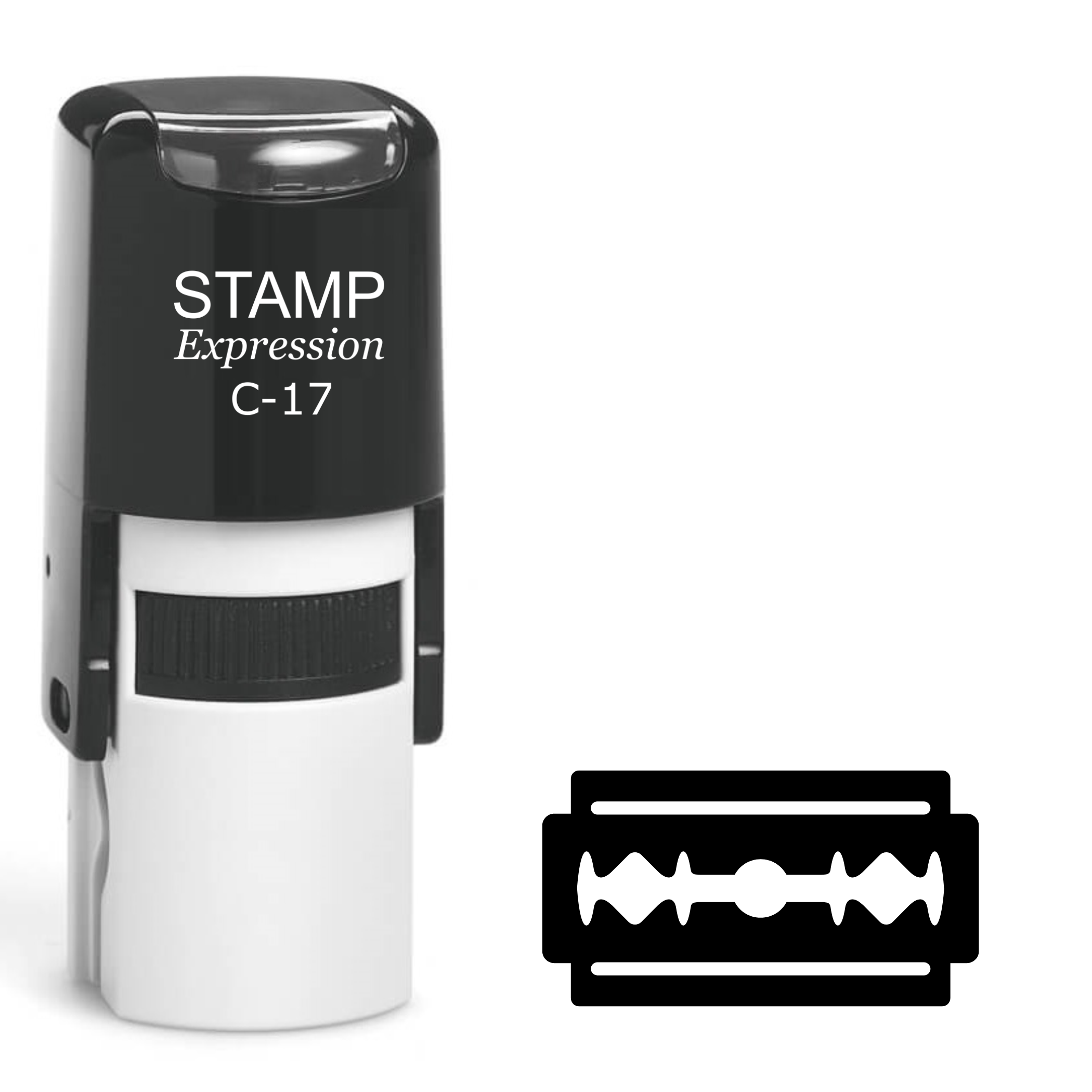 Razor blade Self Inking Rubber Stamp (SH-63996)