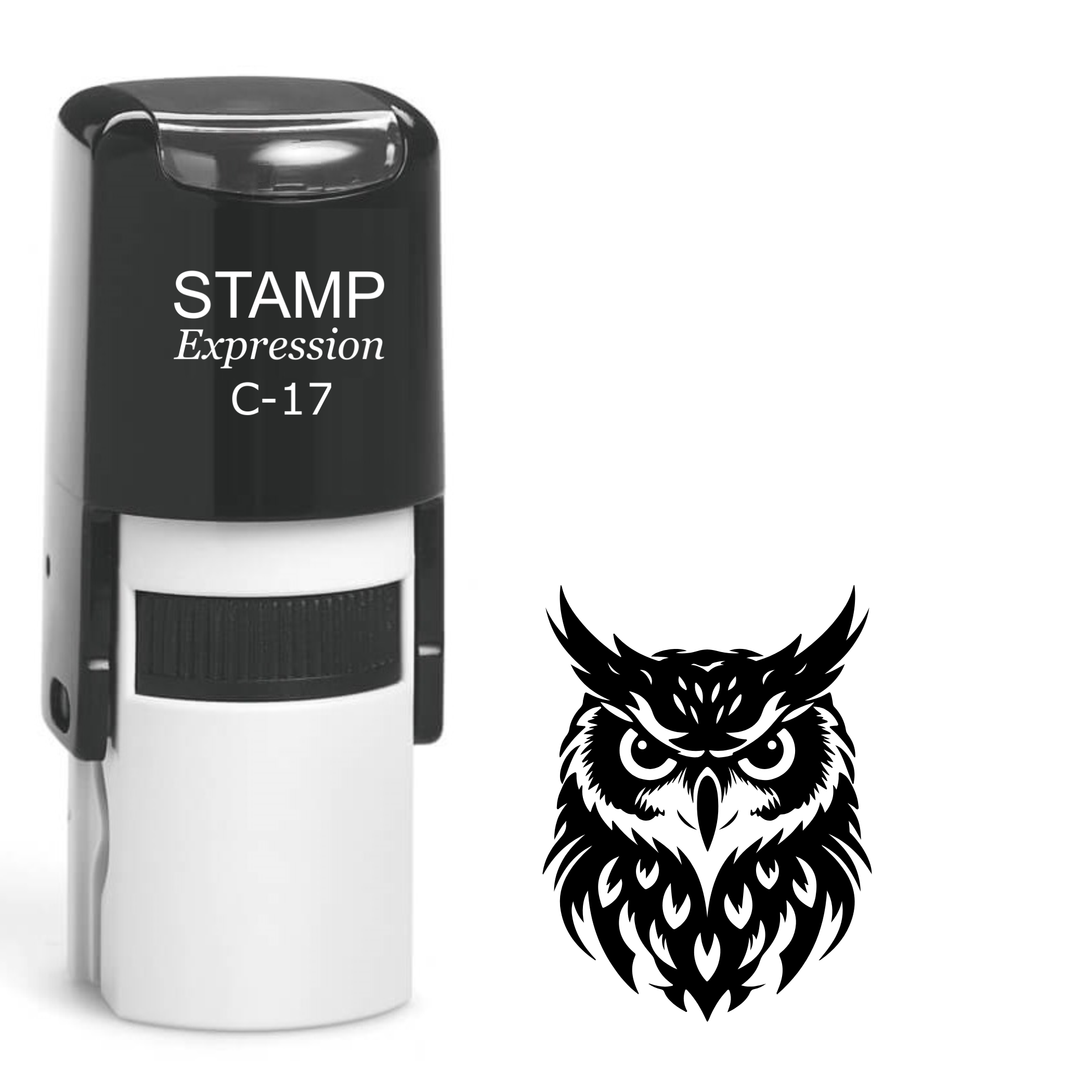 Magnificent owl head Self Inking Rubber Stamp (SH-64023)