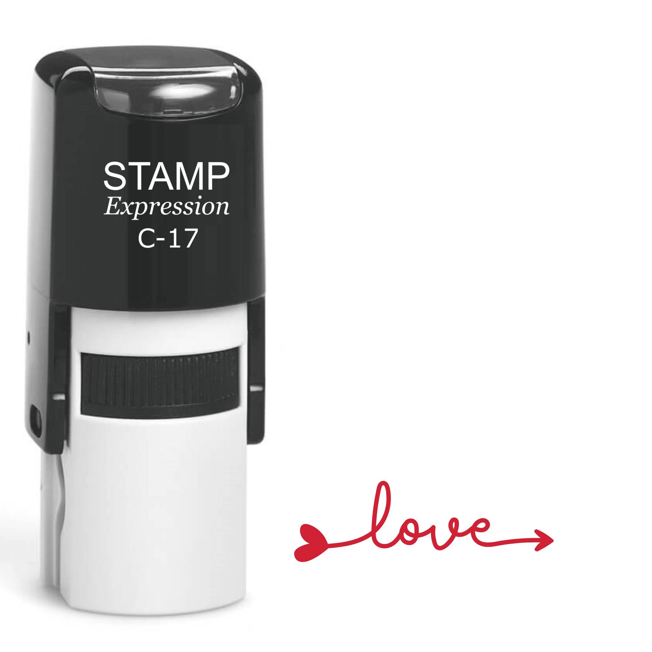 Word love with arrow and heart Self Inking Rubber Stamp (SH-64055)