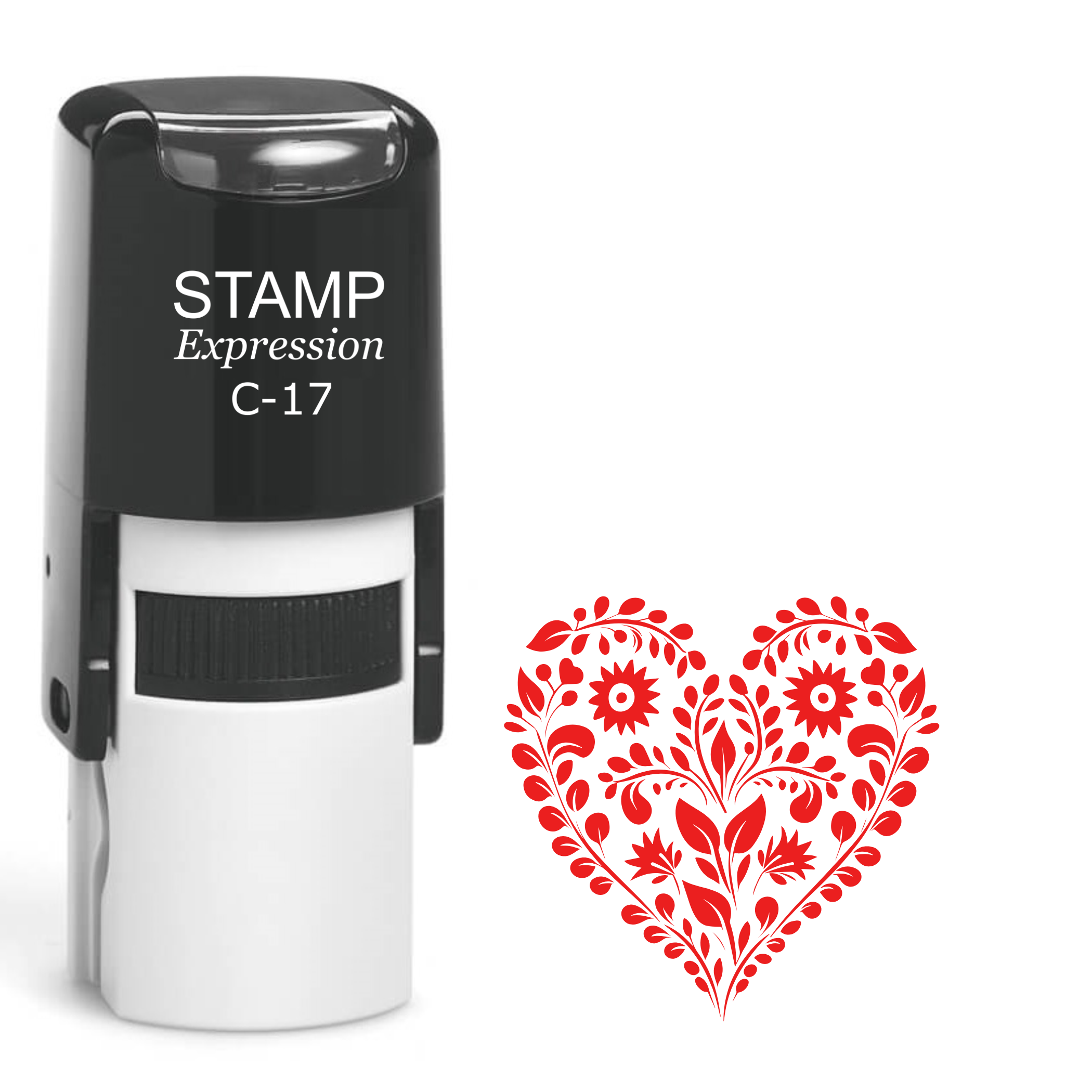 Ornate heart Self Inking Rubber Stamp (SH-64057)