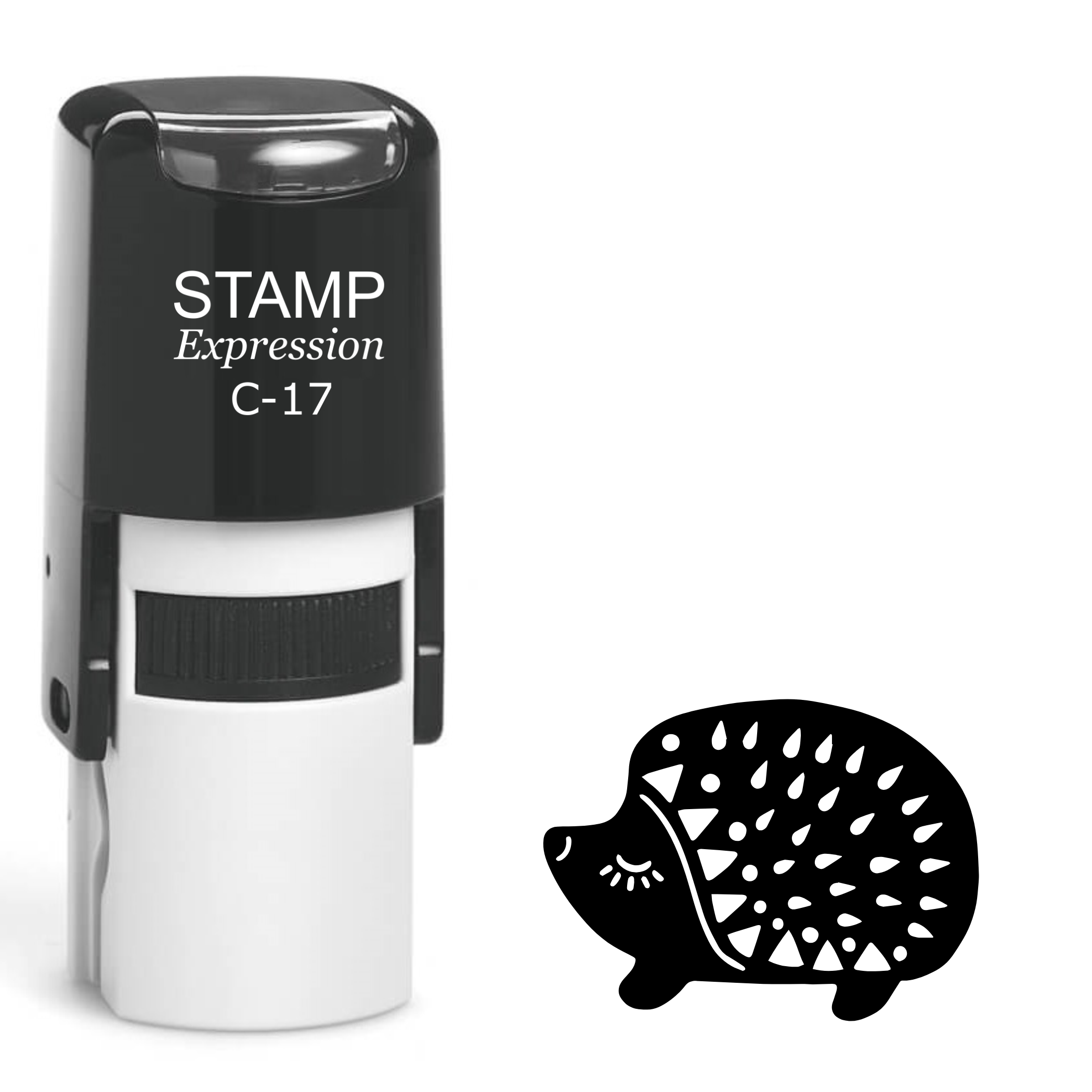 Ornate hedgehog Self Inking Rubber Stamp (SH-64069)