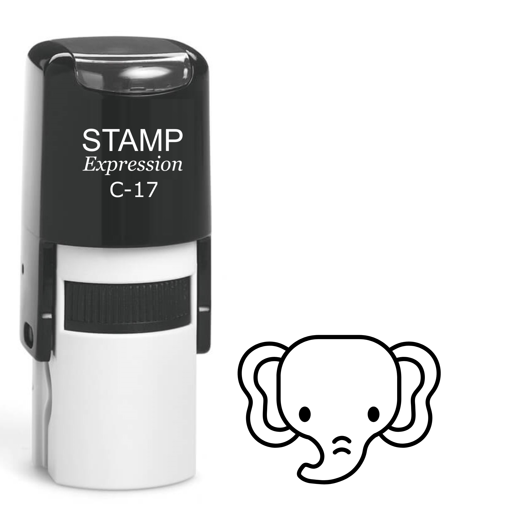 Cute elephant head outline Self Inking Rubber Stamp (SH-64105)