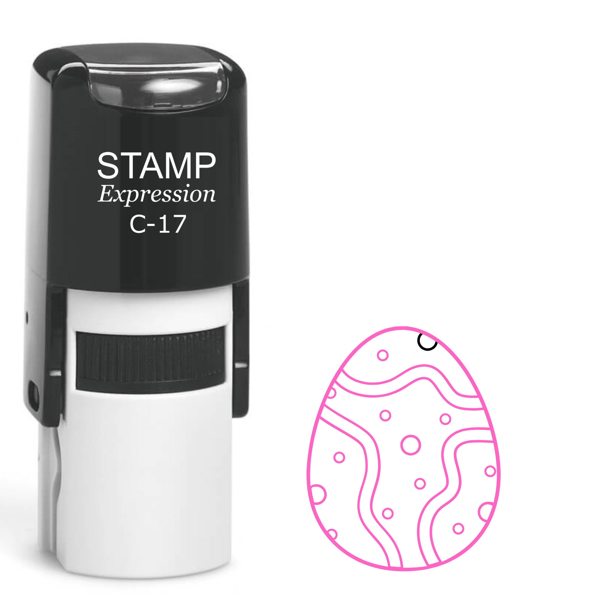 Ornate Easter egg outline Self Inking Rubber Stamp (SH-64110)