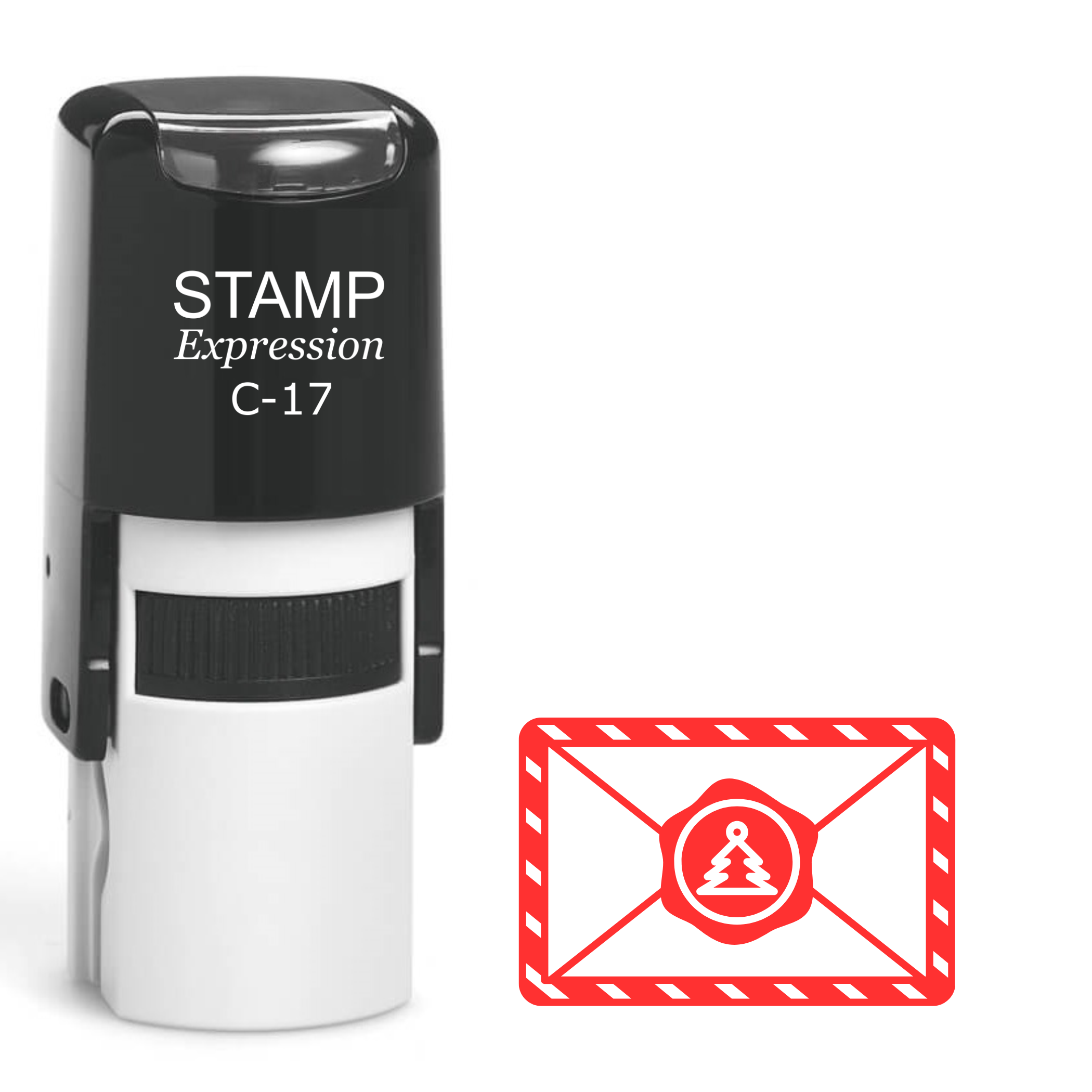 Red Christmas letter Self Inking Rubber Stamp (SH-64119)
