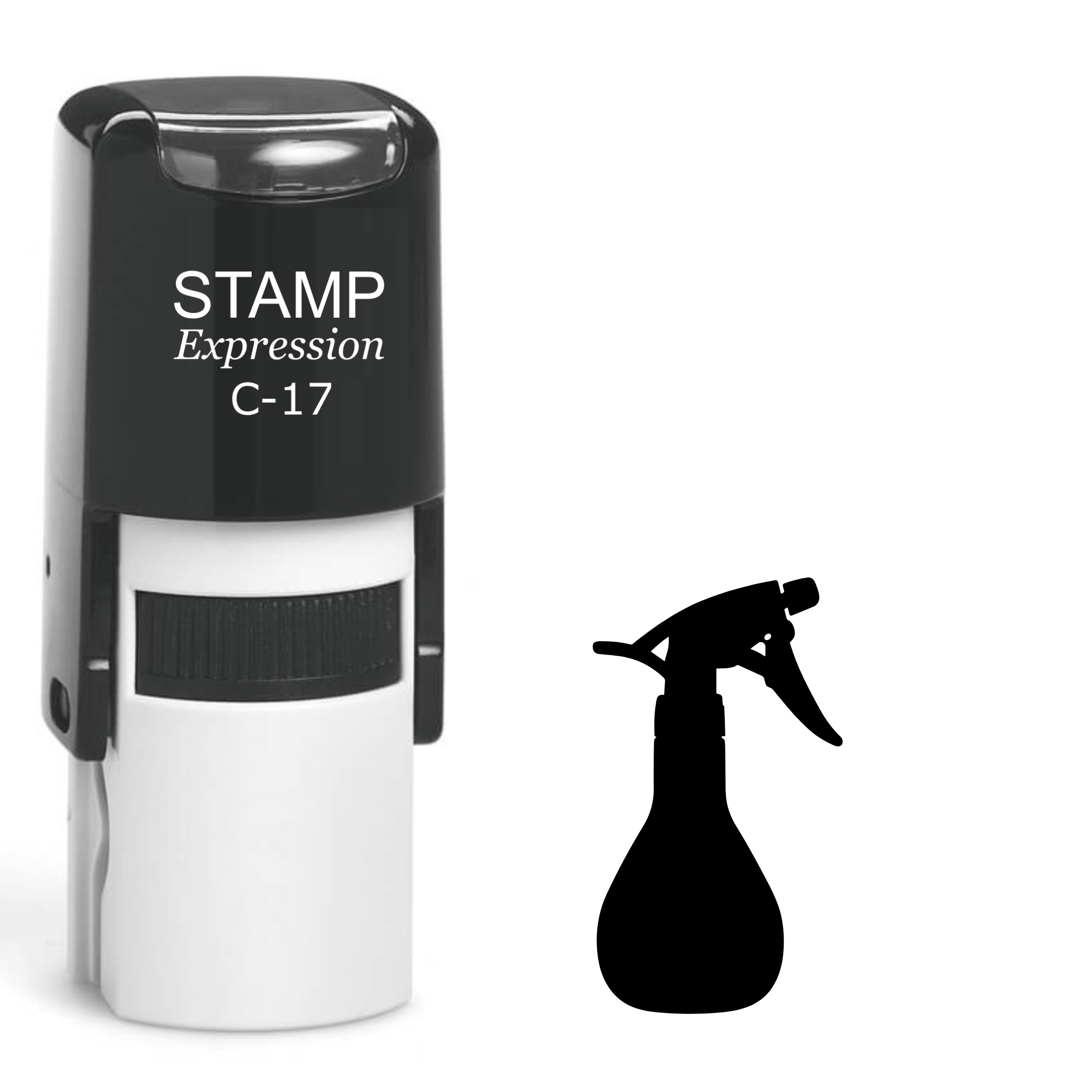 Spray bottle silhouette Self Inking Rubber Stamp (SH-64126)