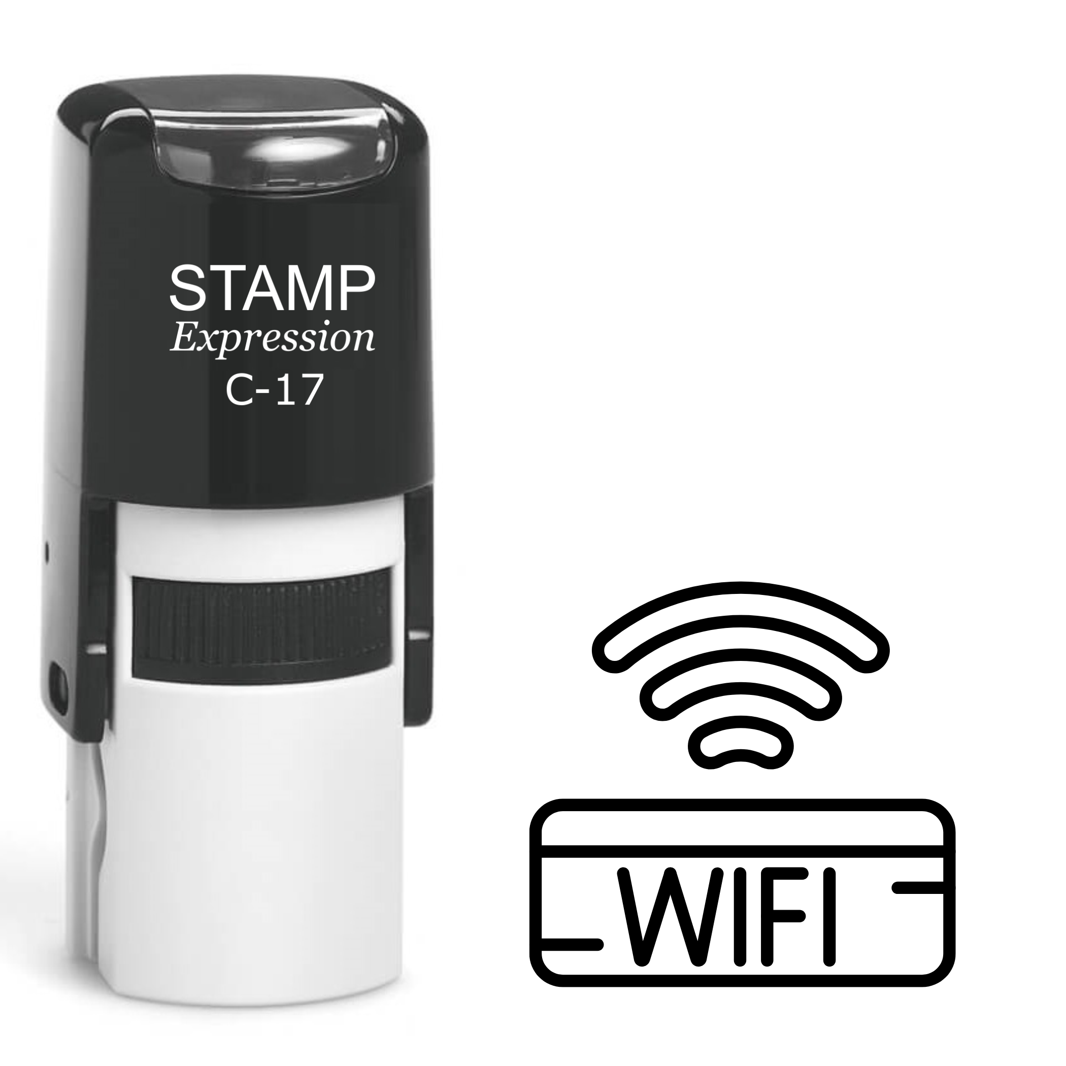 WiFi symbol Self Inking Rubber Stamp (SH-64132)