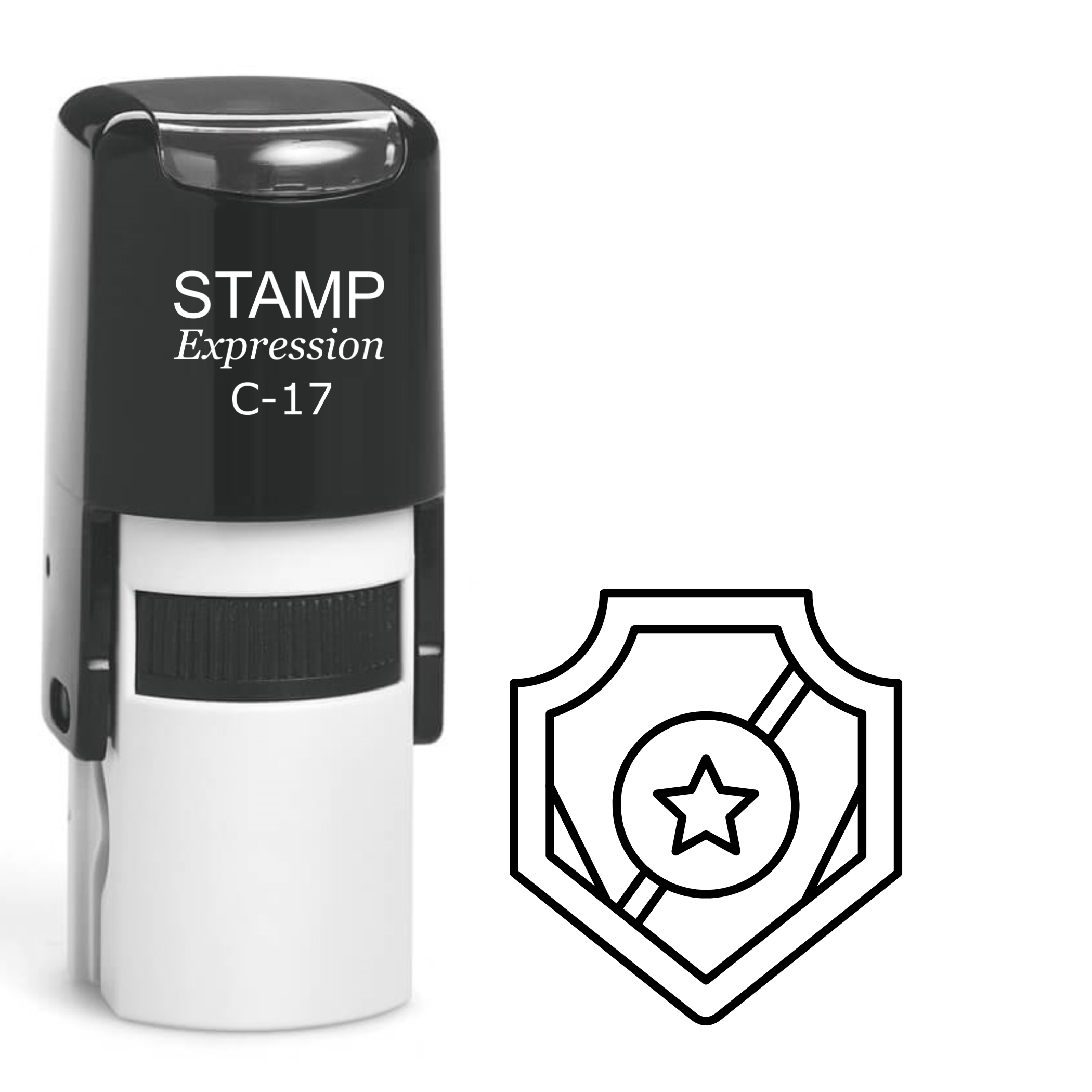 Superhero shield Self Inking Rubber Stamp (SH-64146)