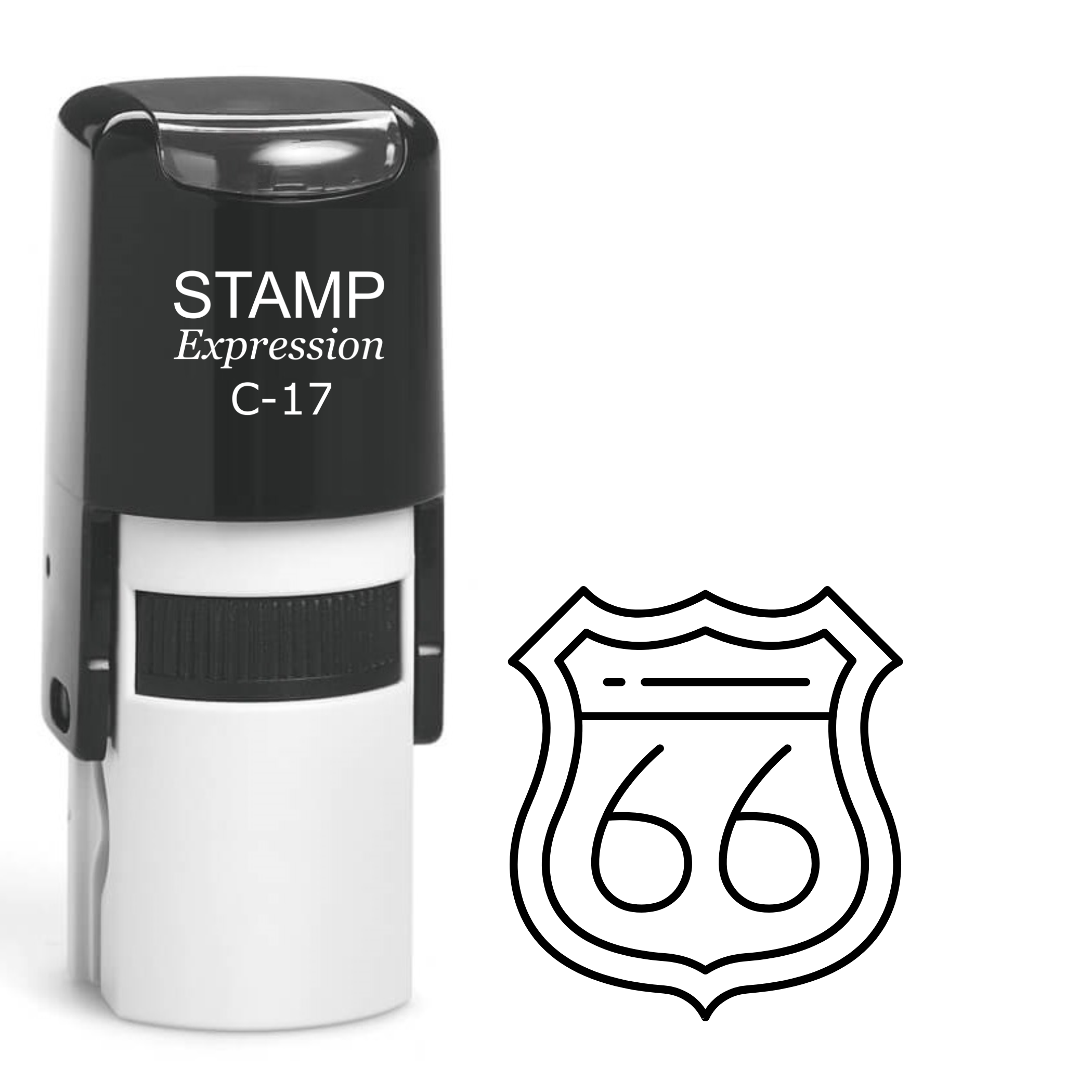 Route 66 signs Self Inking Rubber Stamp (SH-64152)