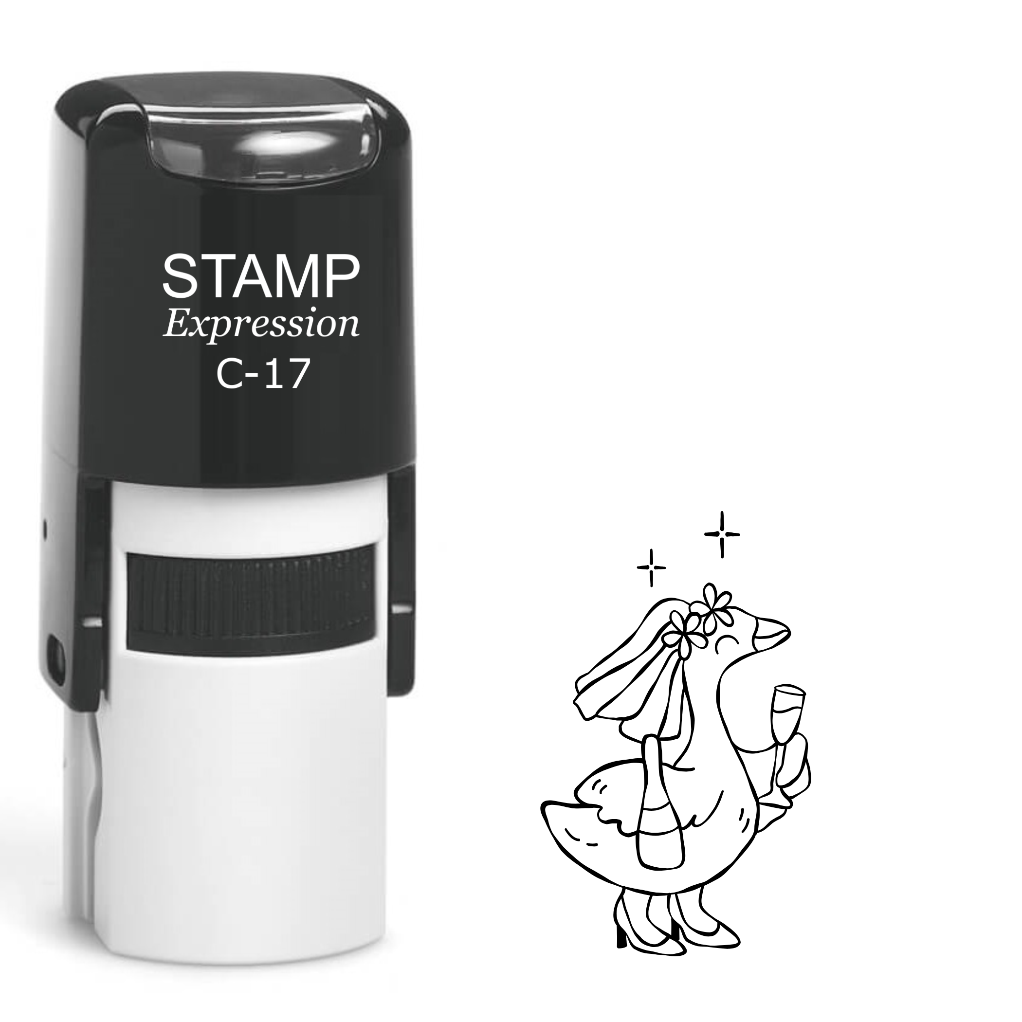 Goose bride Self Inking Rubber Stamp (SH-64172)