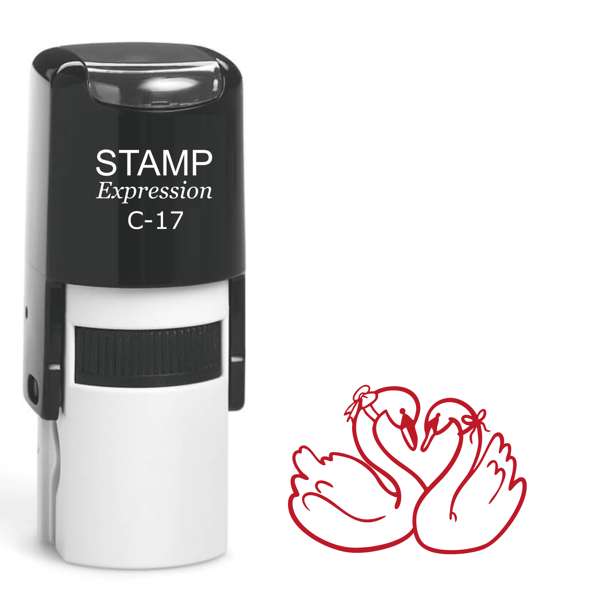 Two loving swans Self Inking Rubber Stamp (SH-64177)