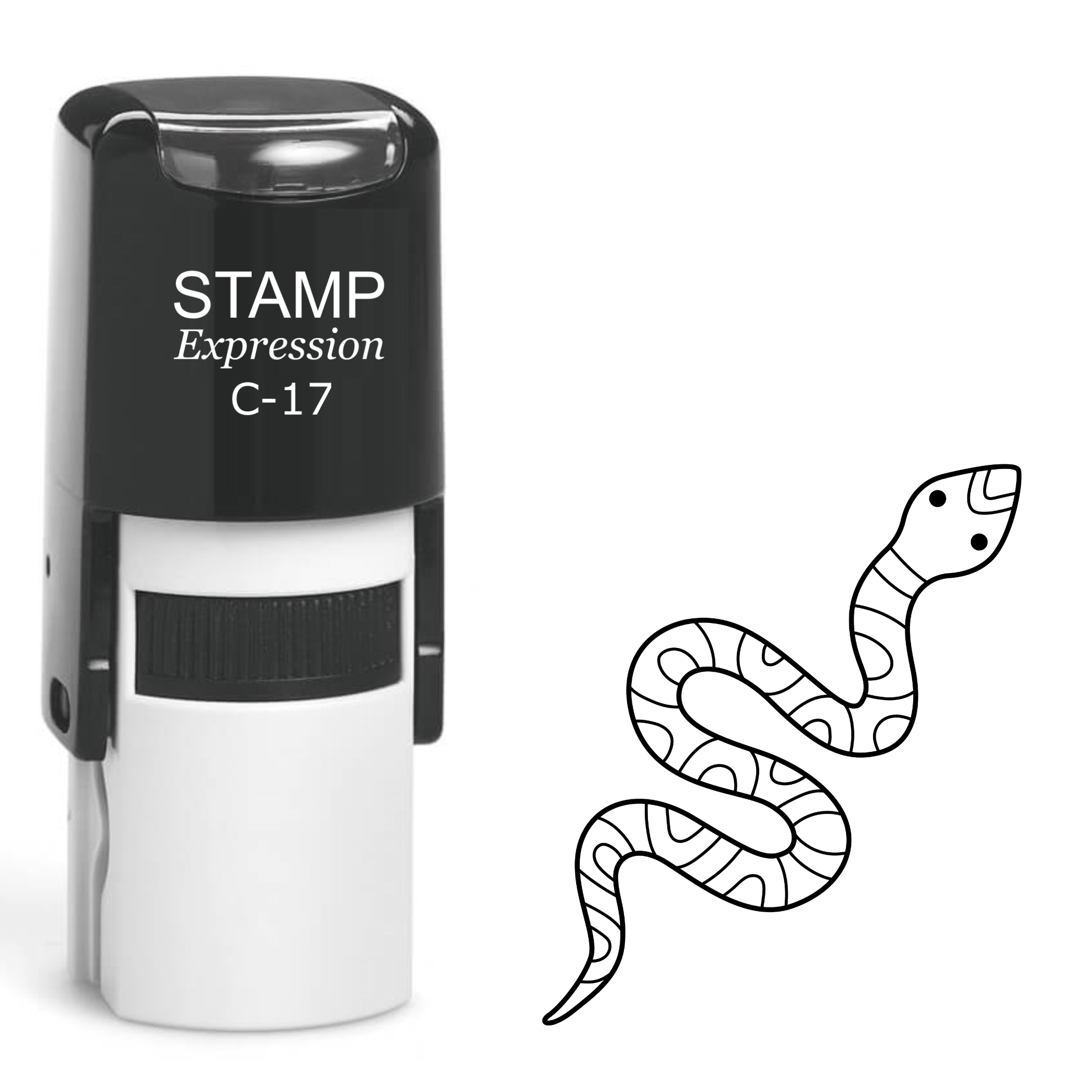 Ornate snake Self Inking Rubber Stamp (SH-64185)