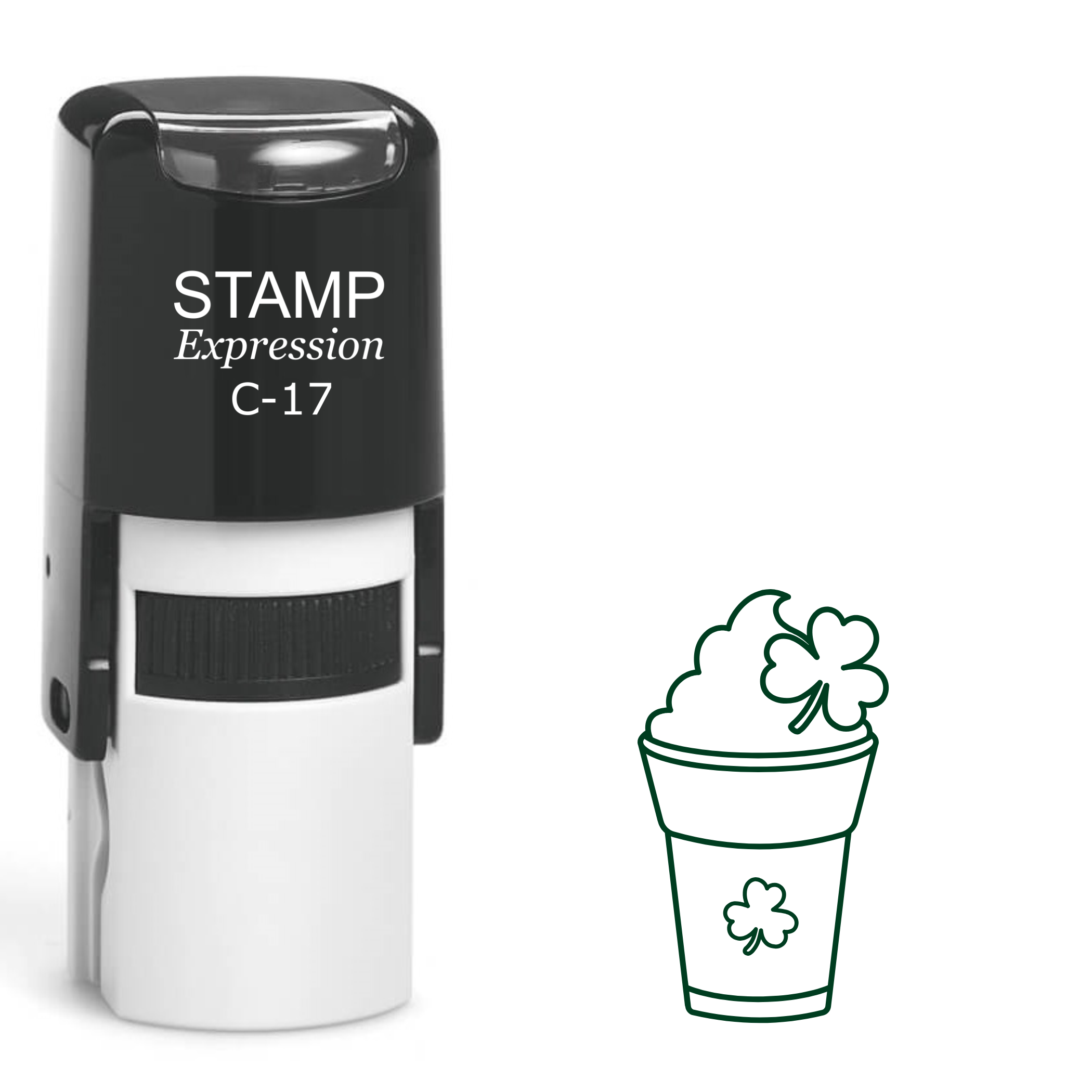 Shamrock frappuccino St. Patrick’s Self Inking Rubber Stamp (SH-64211)