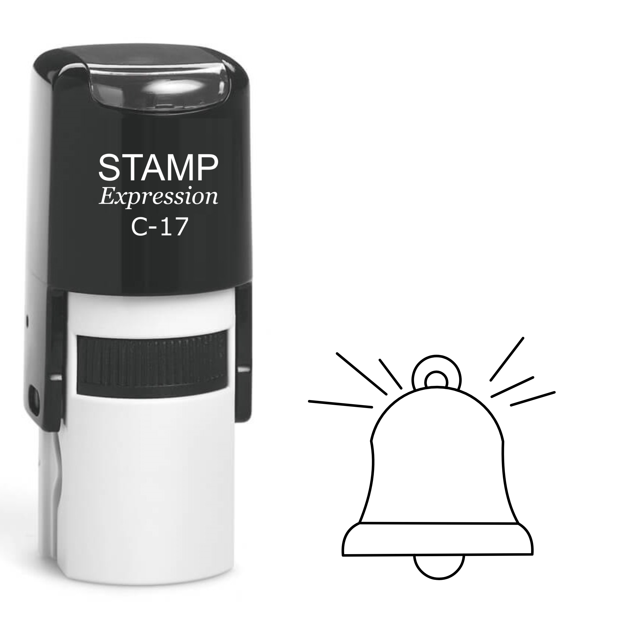 Ringing bell outline Self Inking Rubber Stamp (SH-64217)