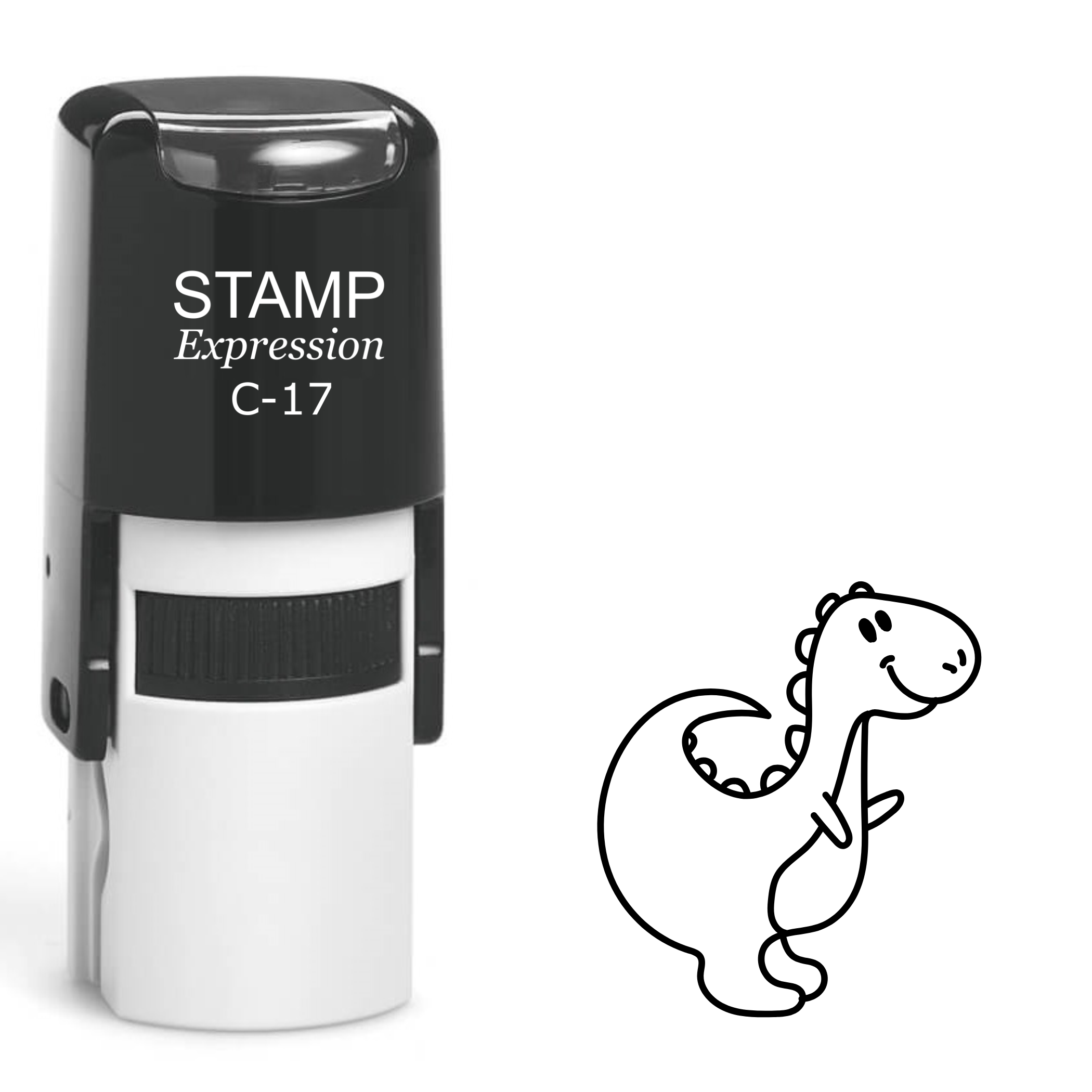 Adorable little smiling dinosaur Self Inking Rubber Stamp (SH-64249)