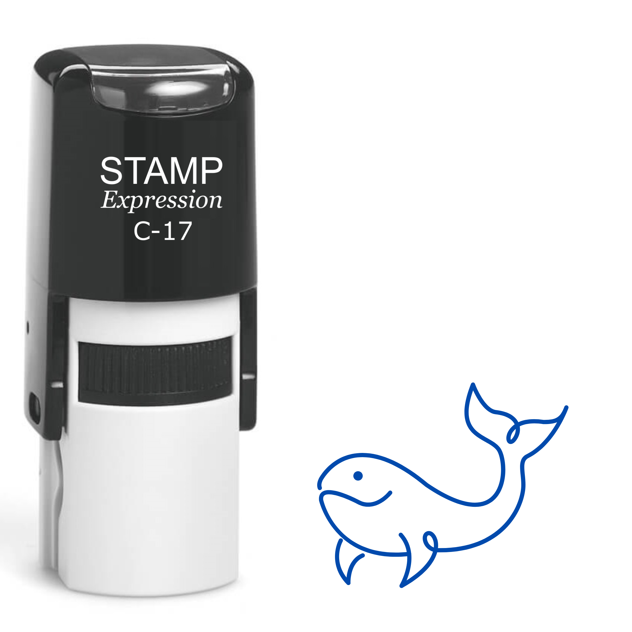 Smiling happy whale Self Inking Rubber Stamp (SH-64250)