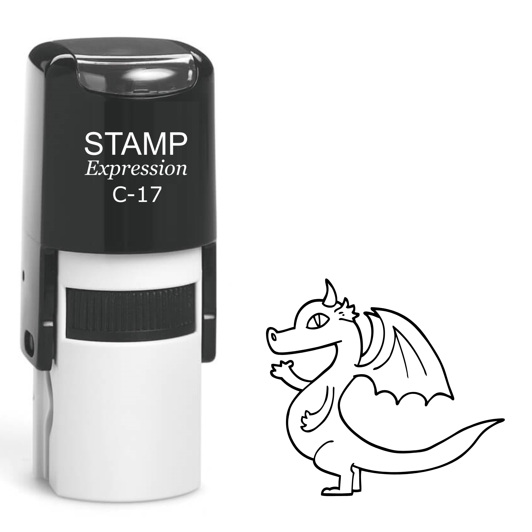 Adorable baby dragon Self Inking Rubber Stamp (SH-64253)