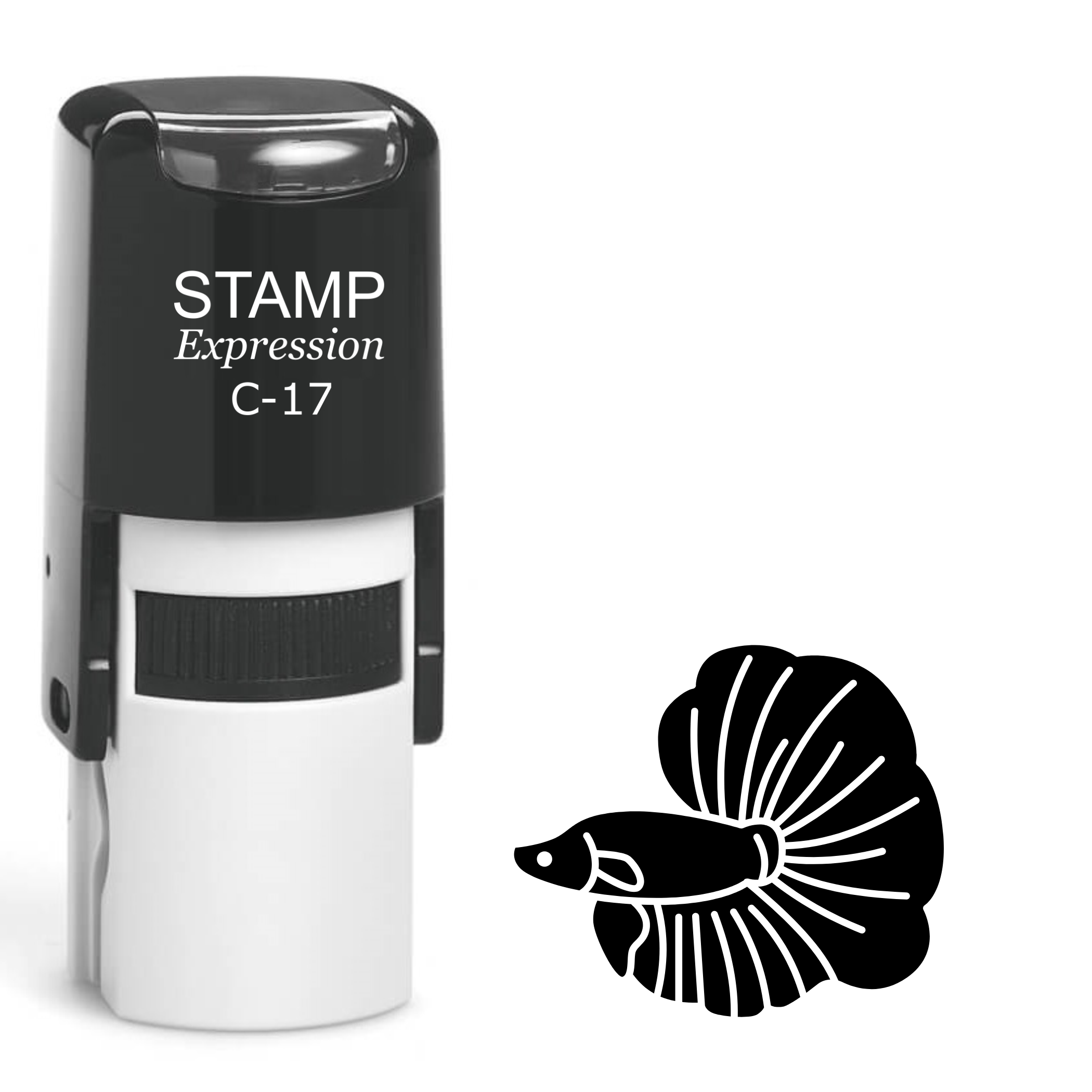 Betta fish Self Inking Rubber Stamp (SH-64270)