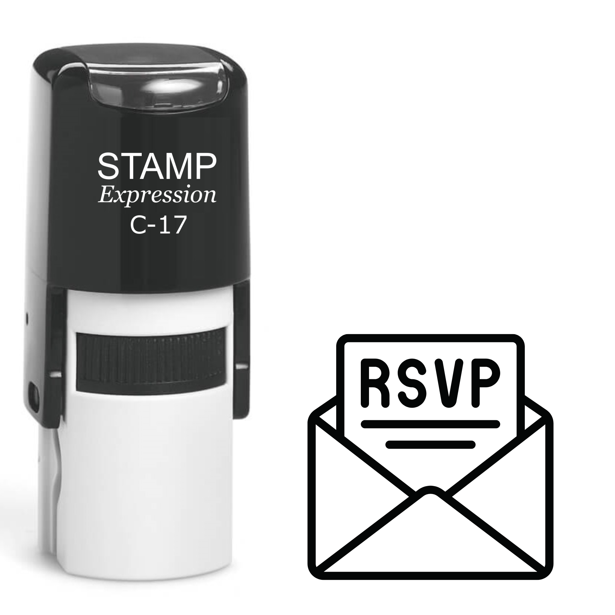 RSVP letter inside the envelope Self Inking Rubber Stamp (SH-64335)