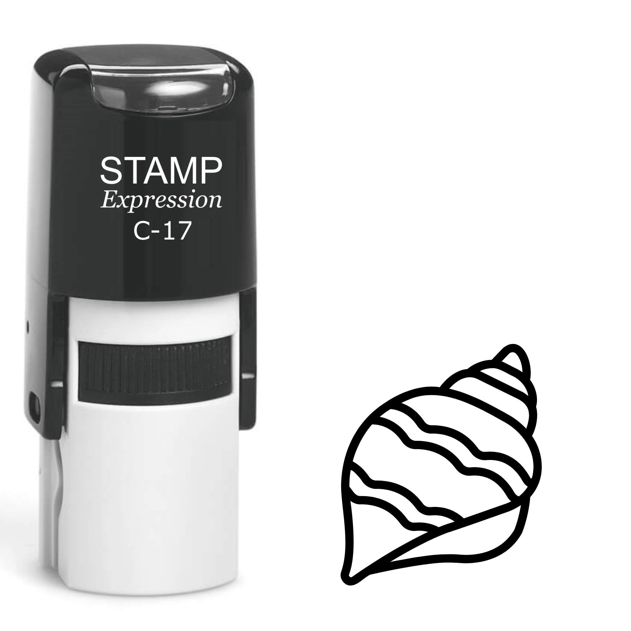 Seashell Self Inking Rubber Stamp (SH-64338)