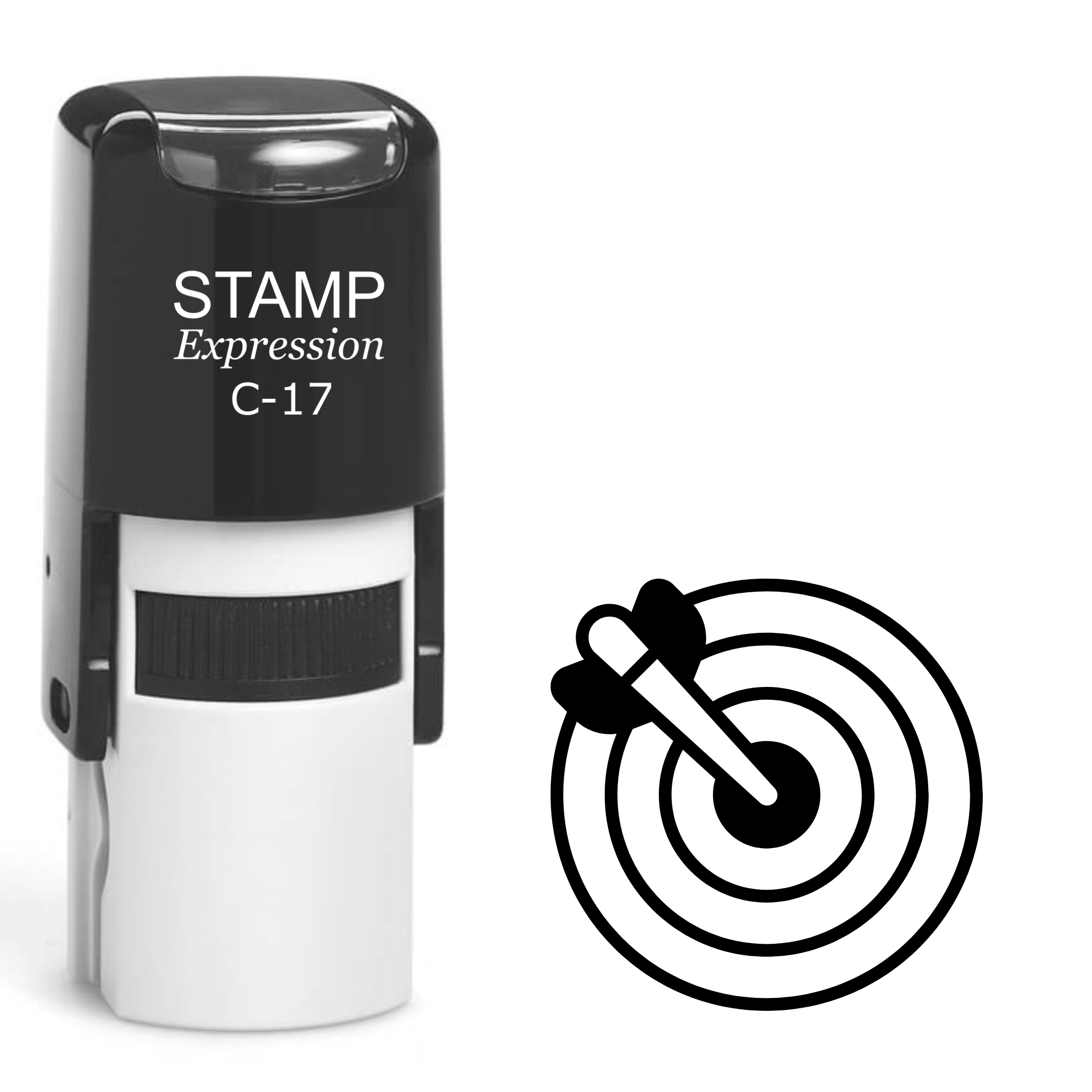 Bullseye with a thick dart Self Inking Rubber Stamp (SH-64360)
