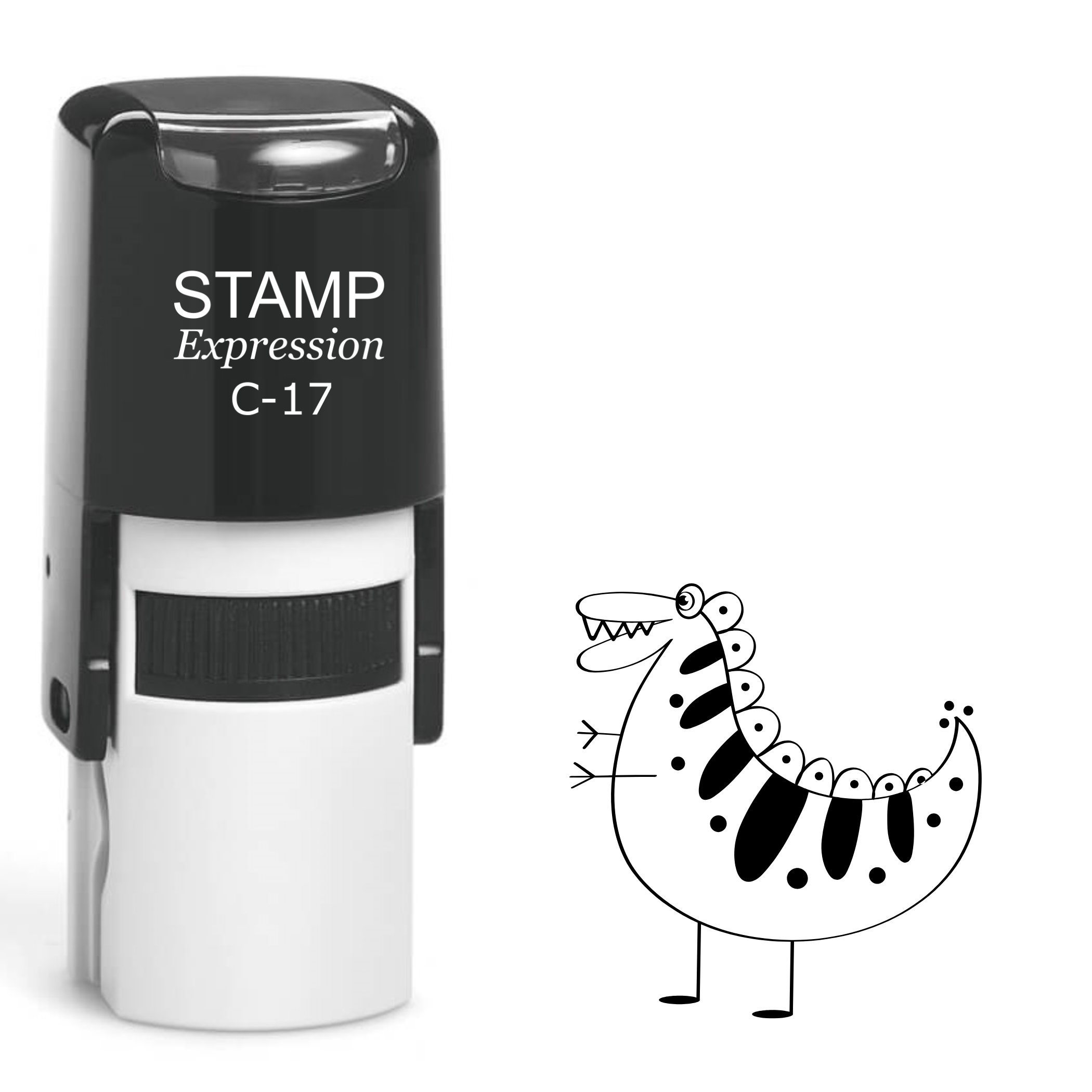 Cartoonish dinosaur Self Inking Rubber Stamp (SH-64364)