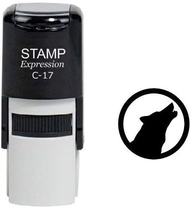 Howling Wolf Self Inking Rubber Stamp (SH-6437)