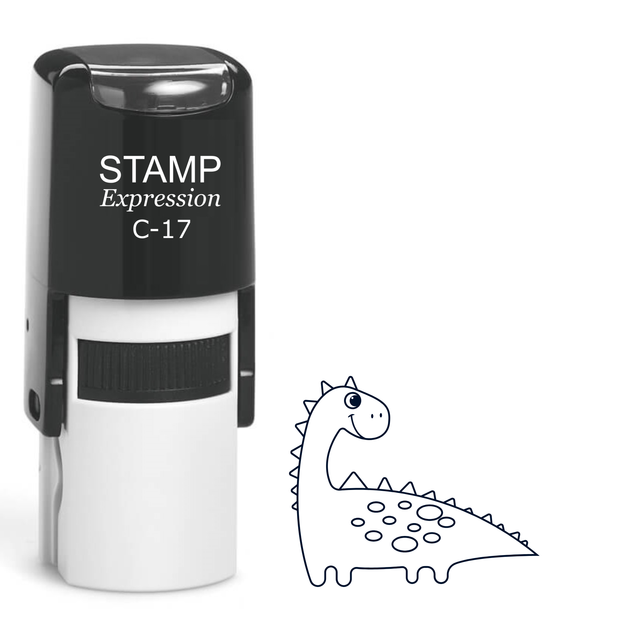 Baby dinosaur with spikes Self Inking Rubber Stamp (SH-64402)