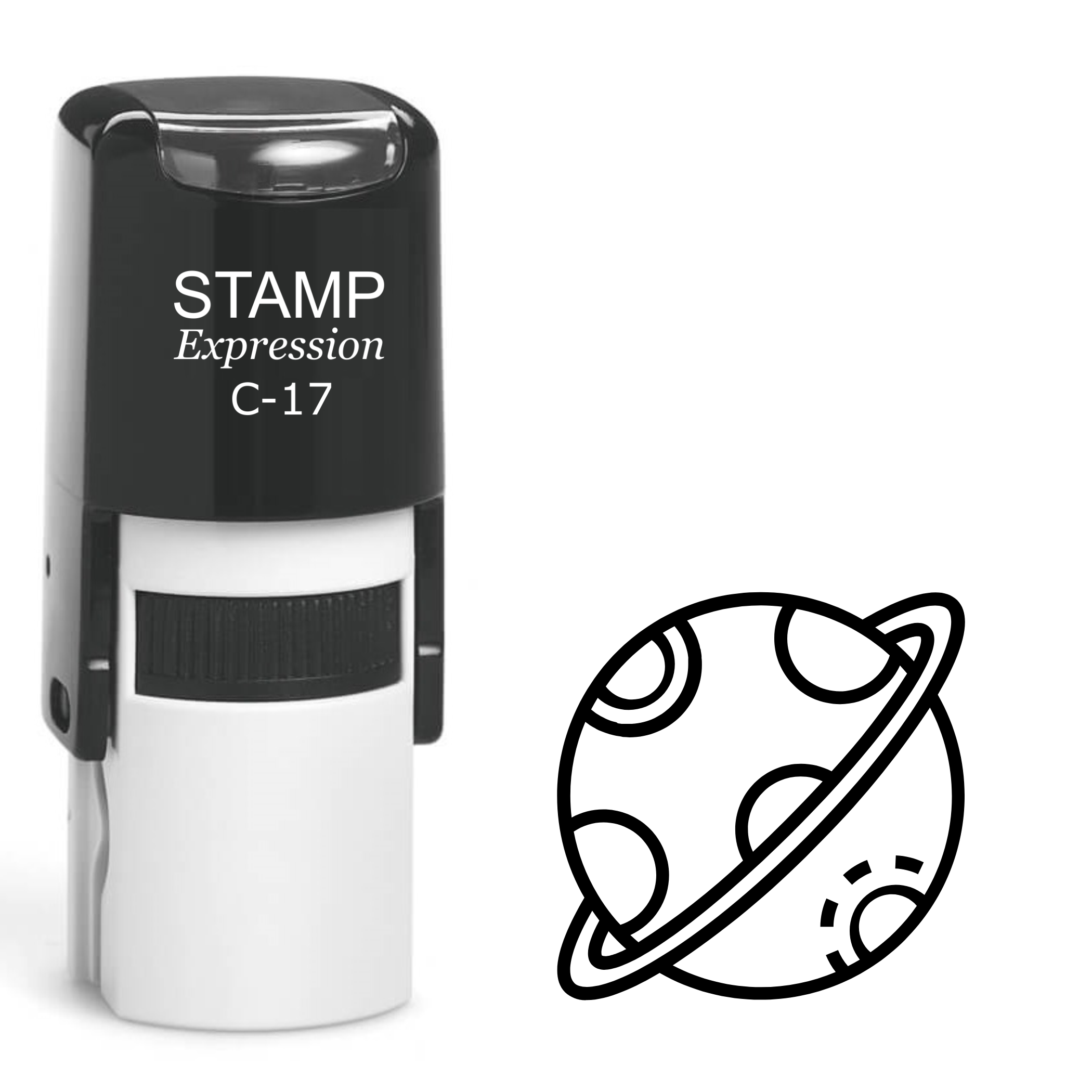 Saturn planet outline Self Inking Rubber Stamp (SH-64411)