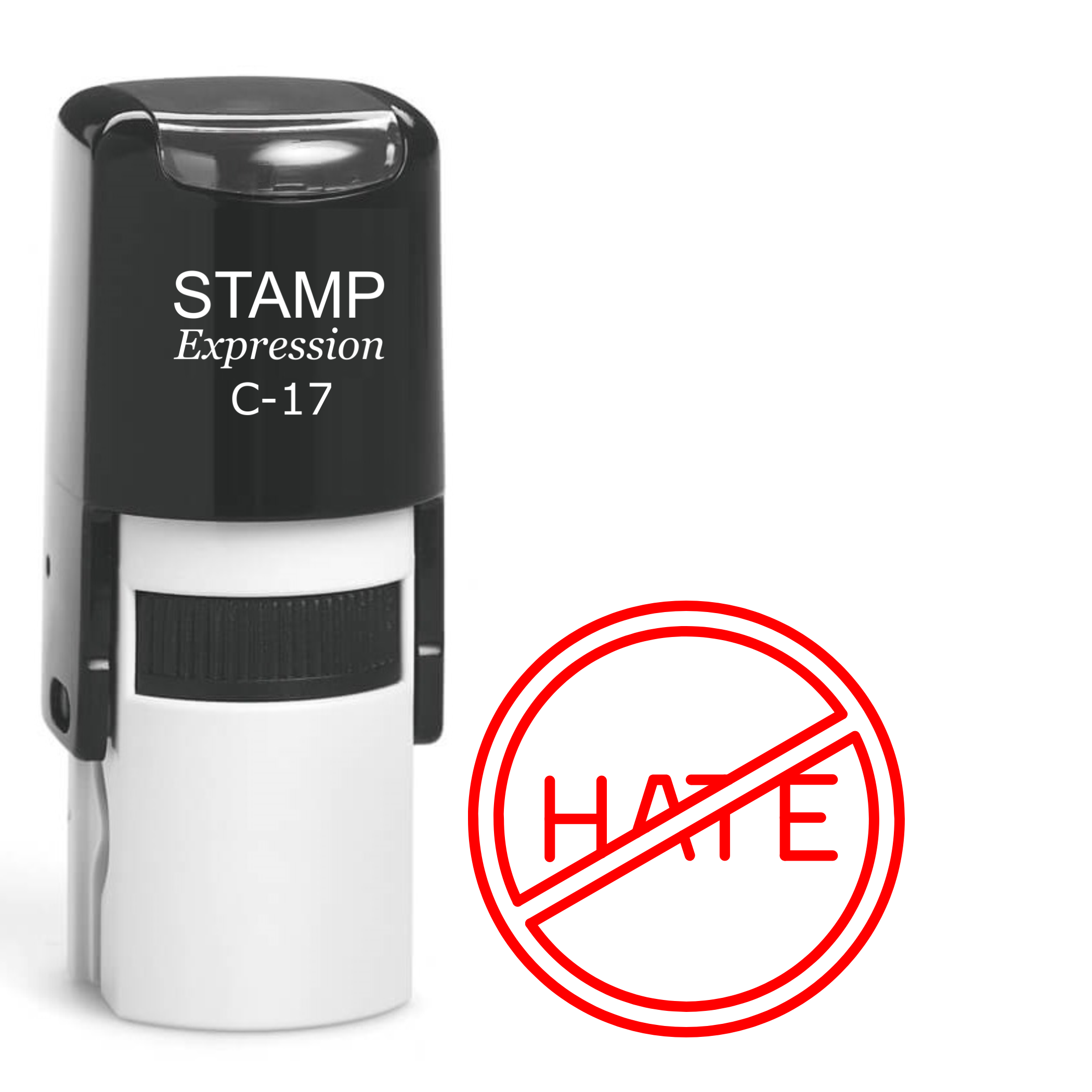 Broken heart silhouette Self Inking Rubber Stamp (SH-64486)