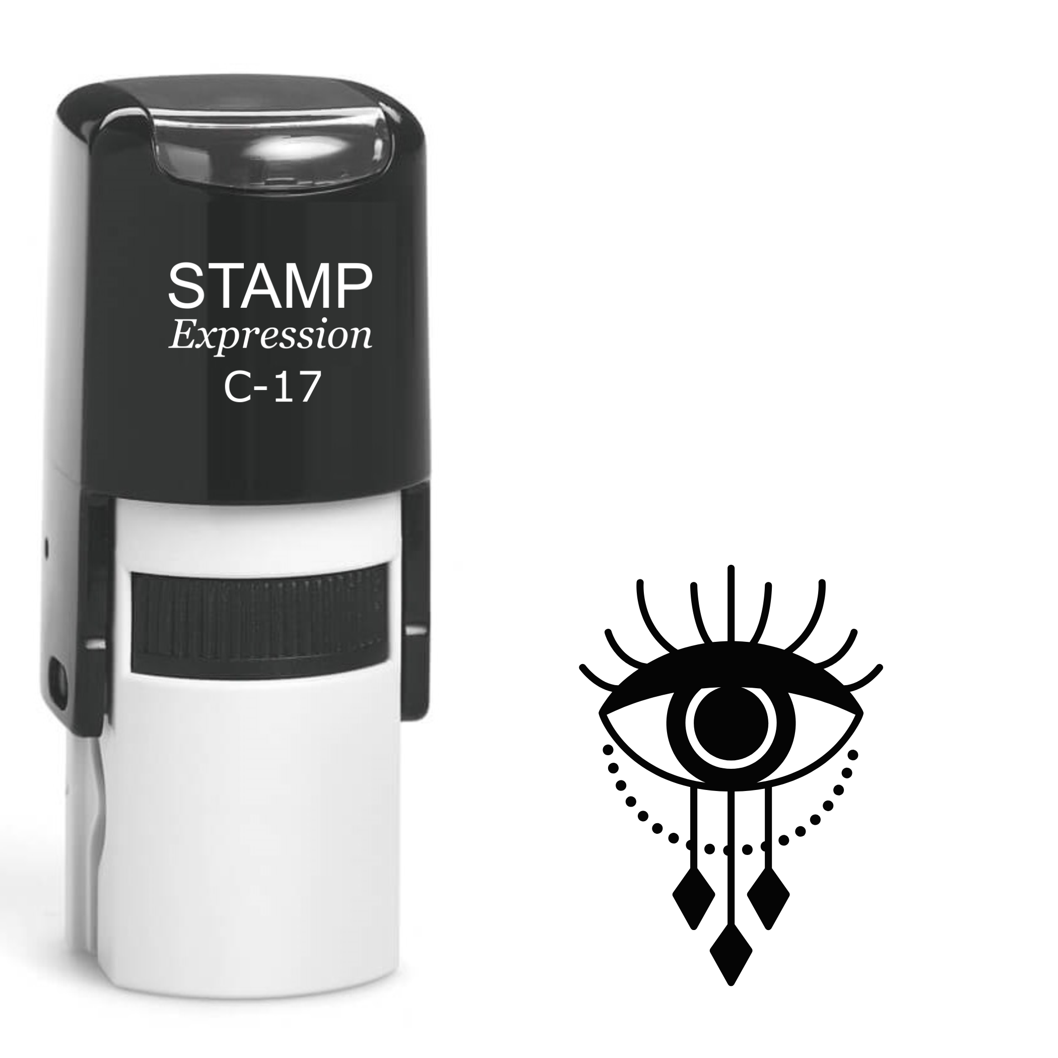 Mystical eye with crystals Self Inking Rubber Stamp (SH-64566)