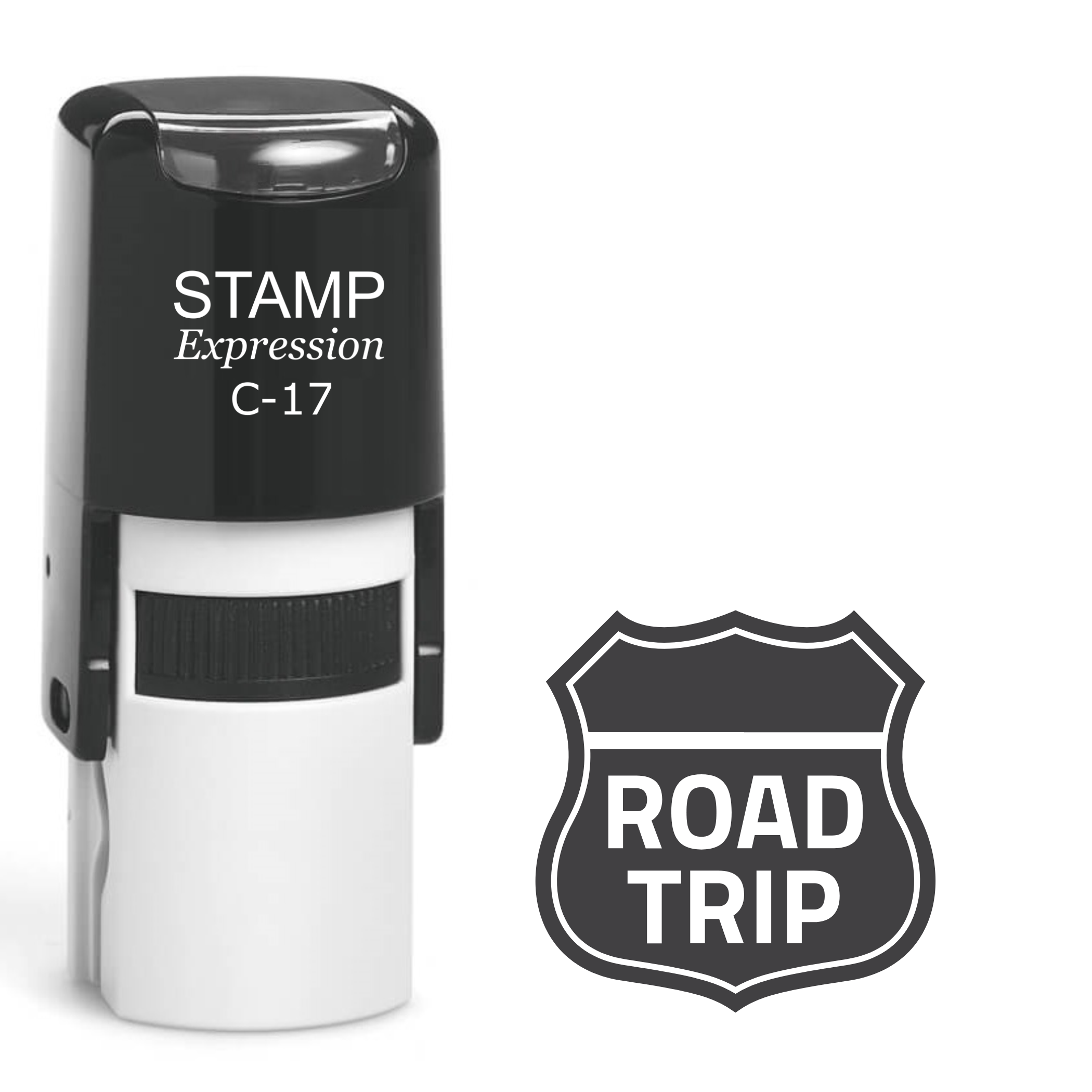 Road trip road sign Self Inking Rubber Stamp (SH-64610)