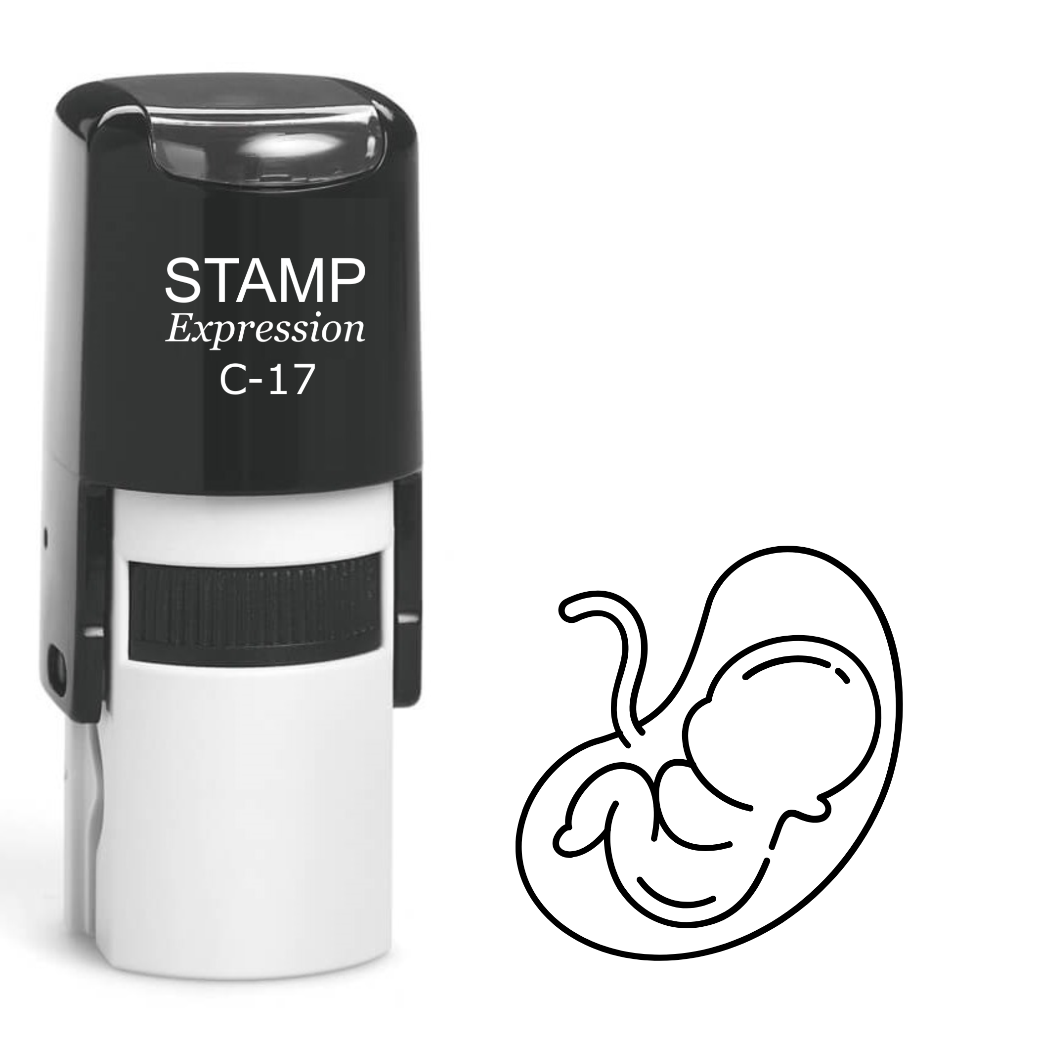 Baby in a womb pregnancy Self Inking Rubber Stamp (SH-64662)