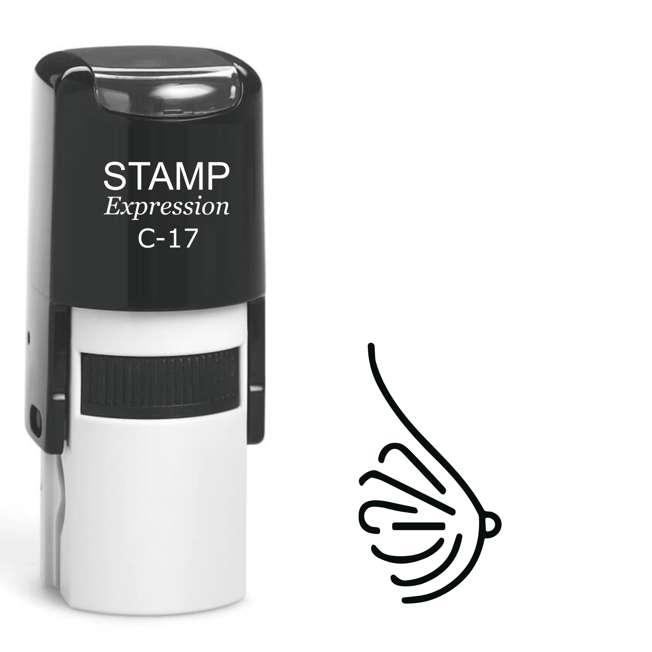 Breast outline Self Inking Rubber Stamp (SH-64669)