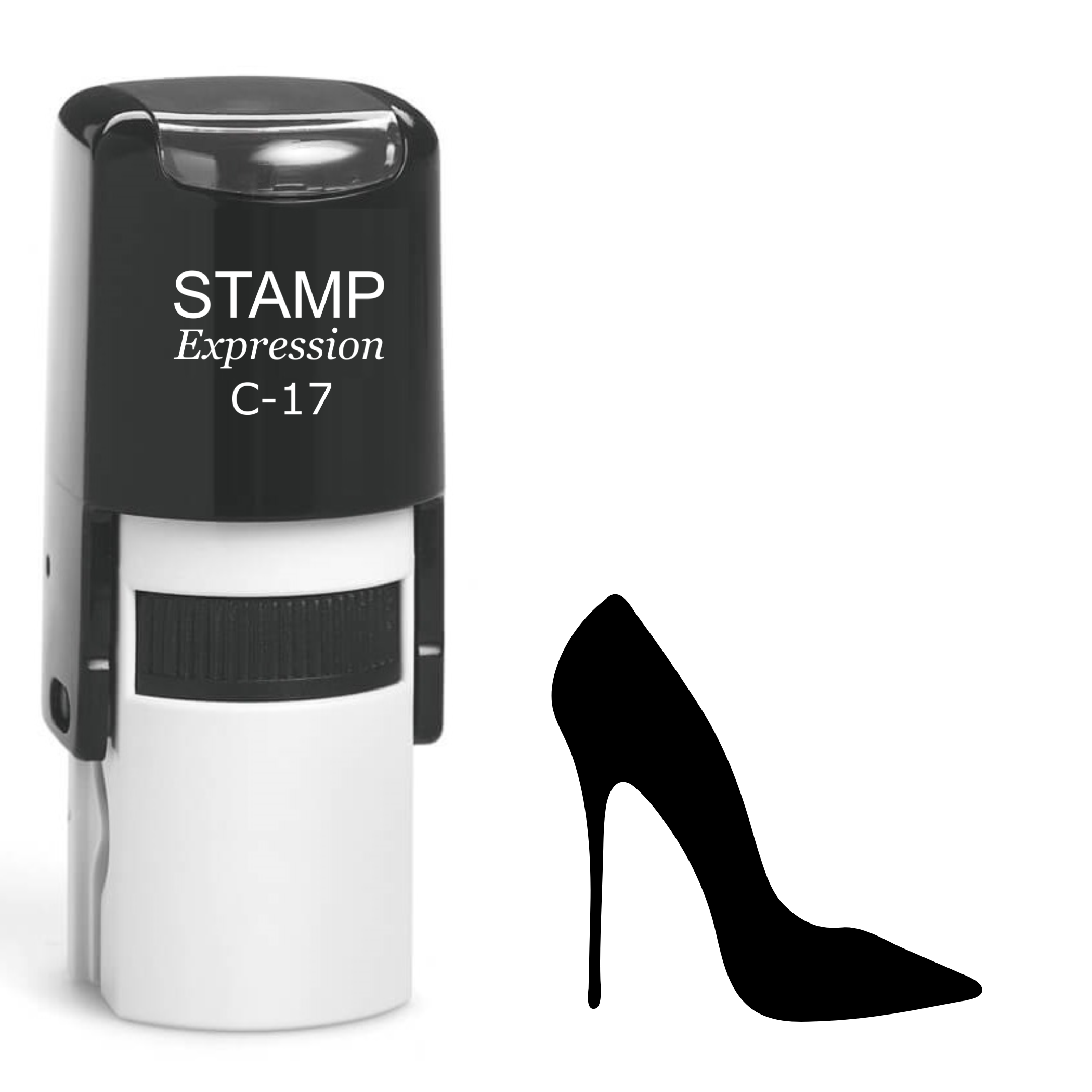 Stiletto silhouette Self Inking Rubber Stamp (SH-64676)