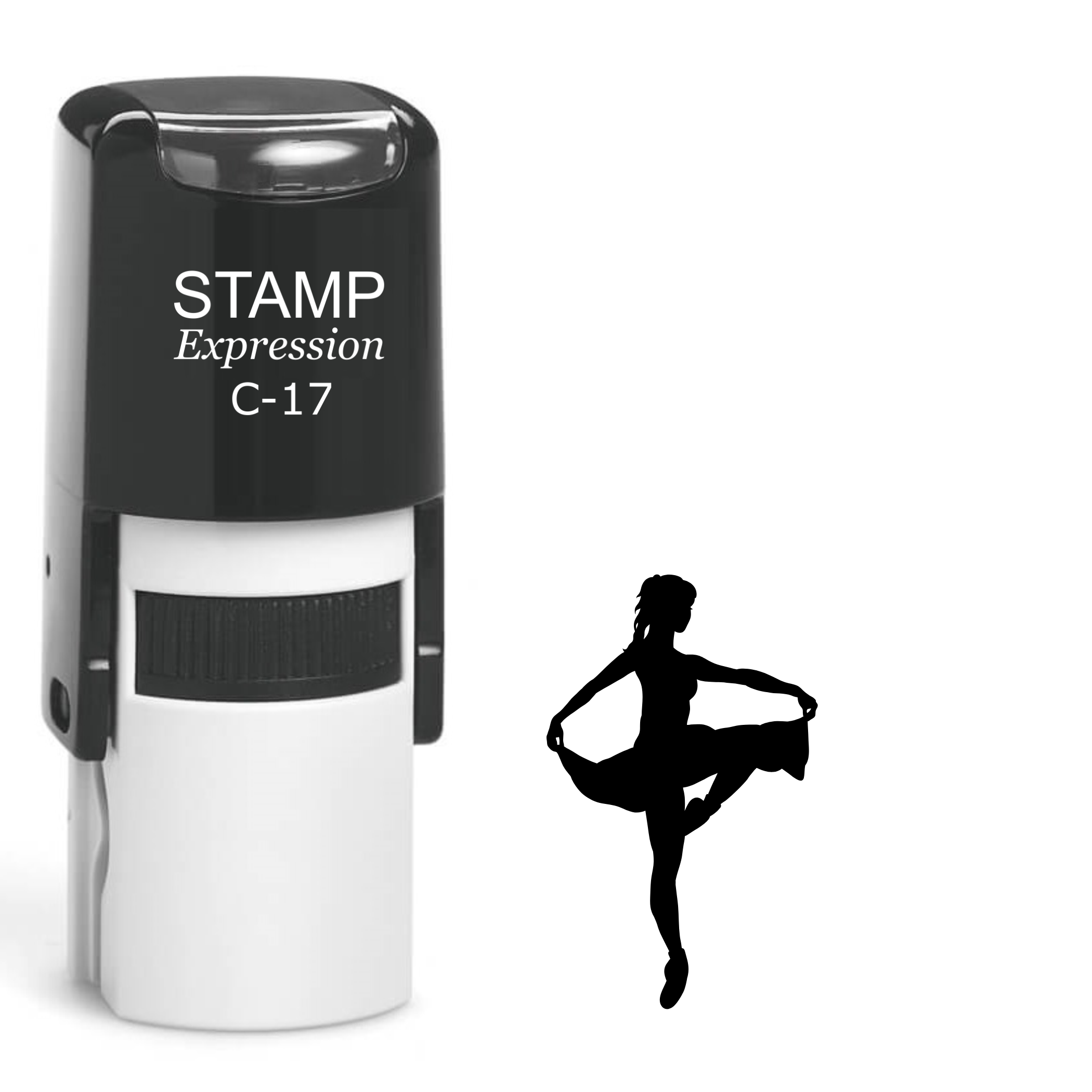 Ballerina holding her dress Self Inking Rubber Stamp (SH-64692)