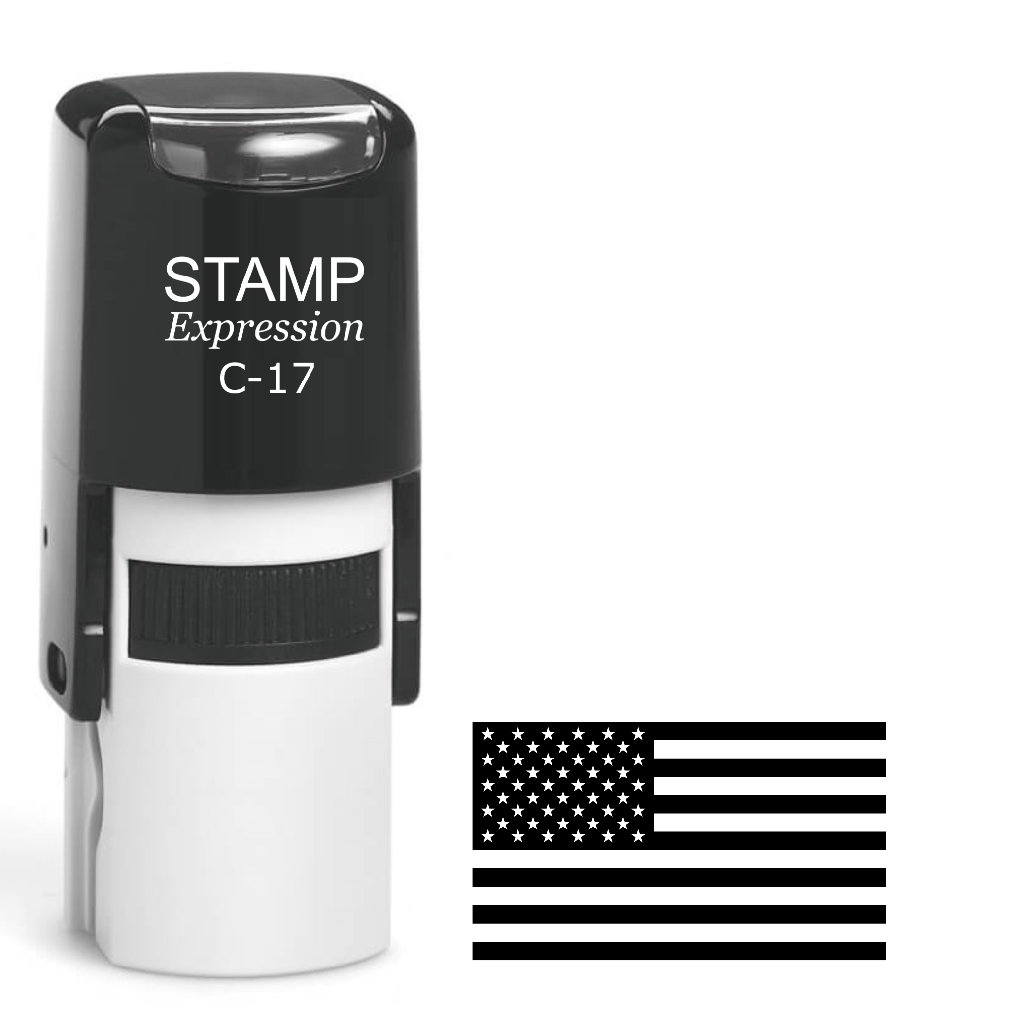 American flag Self Inking Rubber Stamp (SH-64702)