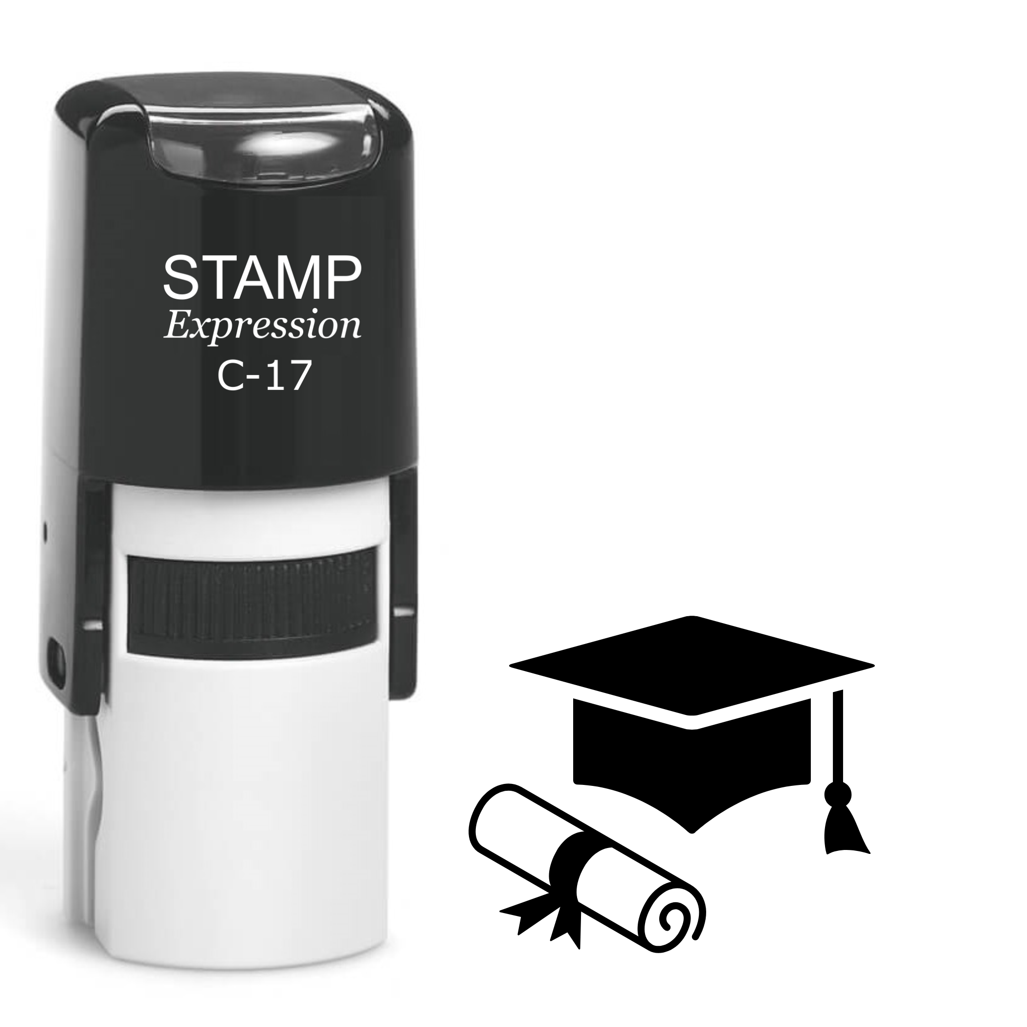 Graduating cap and diploma Self Inking Rubber Stamp (SH-64711)