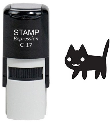 Halloween Cat Self Inking Rubber Stamp (SH-6842)