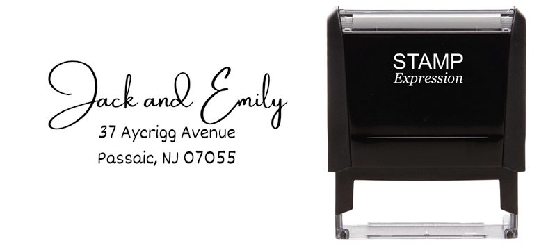 Simple ClassicSelf-Inking Custom Rubber Stamp Personalized Return Address Stamp With Name and Address Self-Inking Custom Rubber Stamp | Personalized Return Address Stamp | Name & Address Customizable (70853)