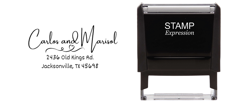 Swirly Heart Address Stamp